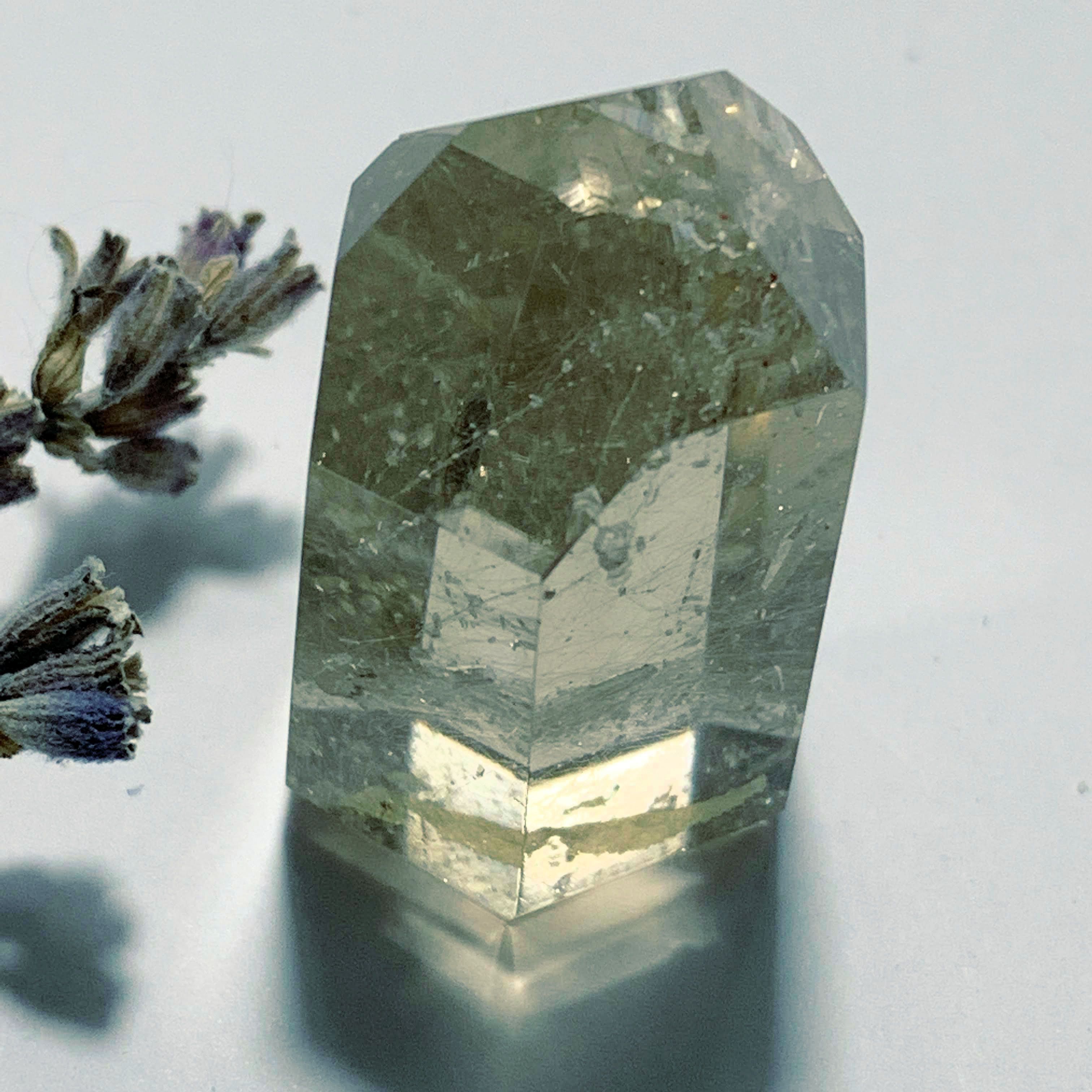 Inner Child Penetrator Points Smoky Rutilated Quartz Small Tower~Locality Brazil