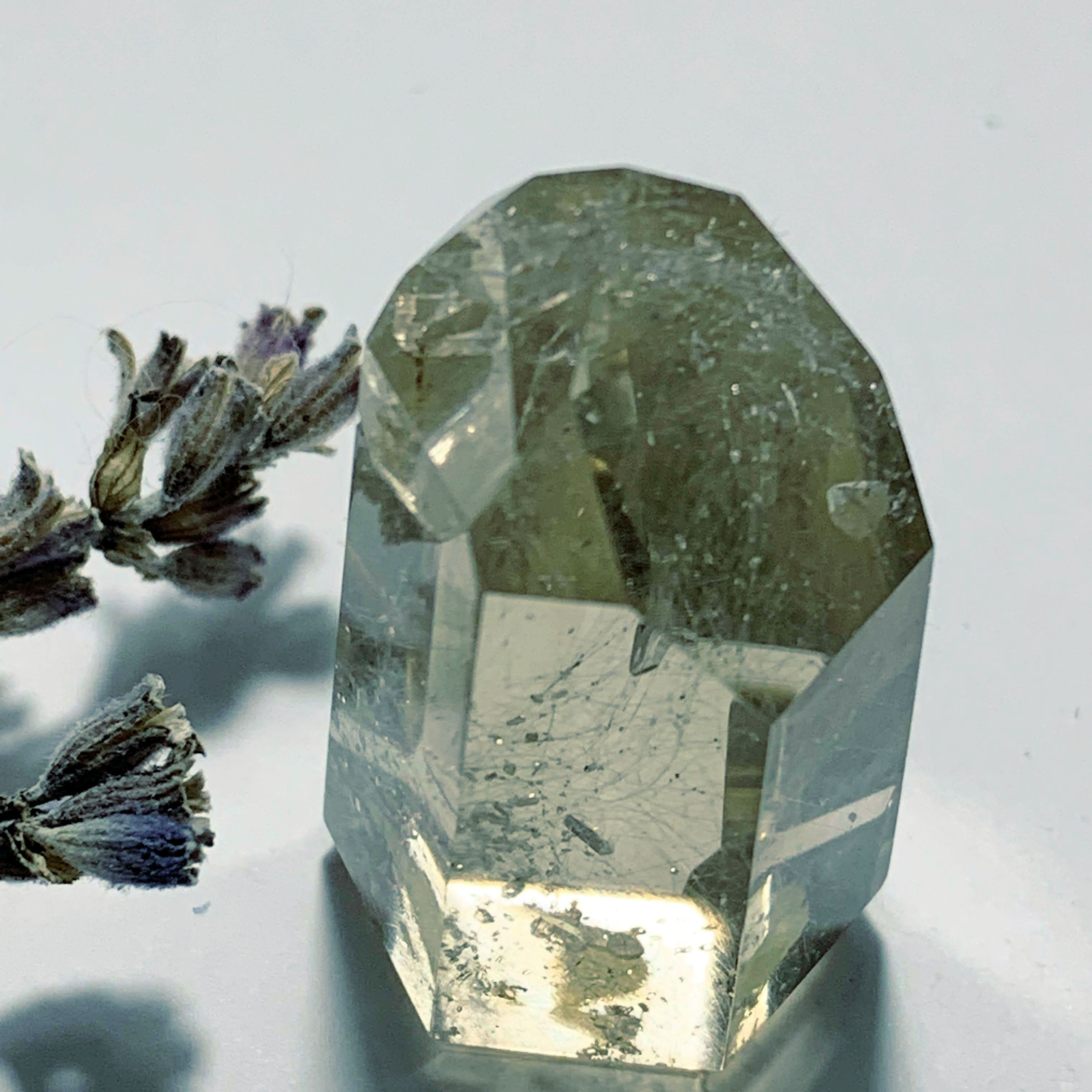 Inner Child Penetrator Points Smoky Rutilated Quartz Small Tower~Locality Brazil
