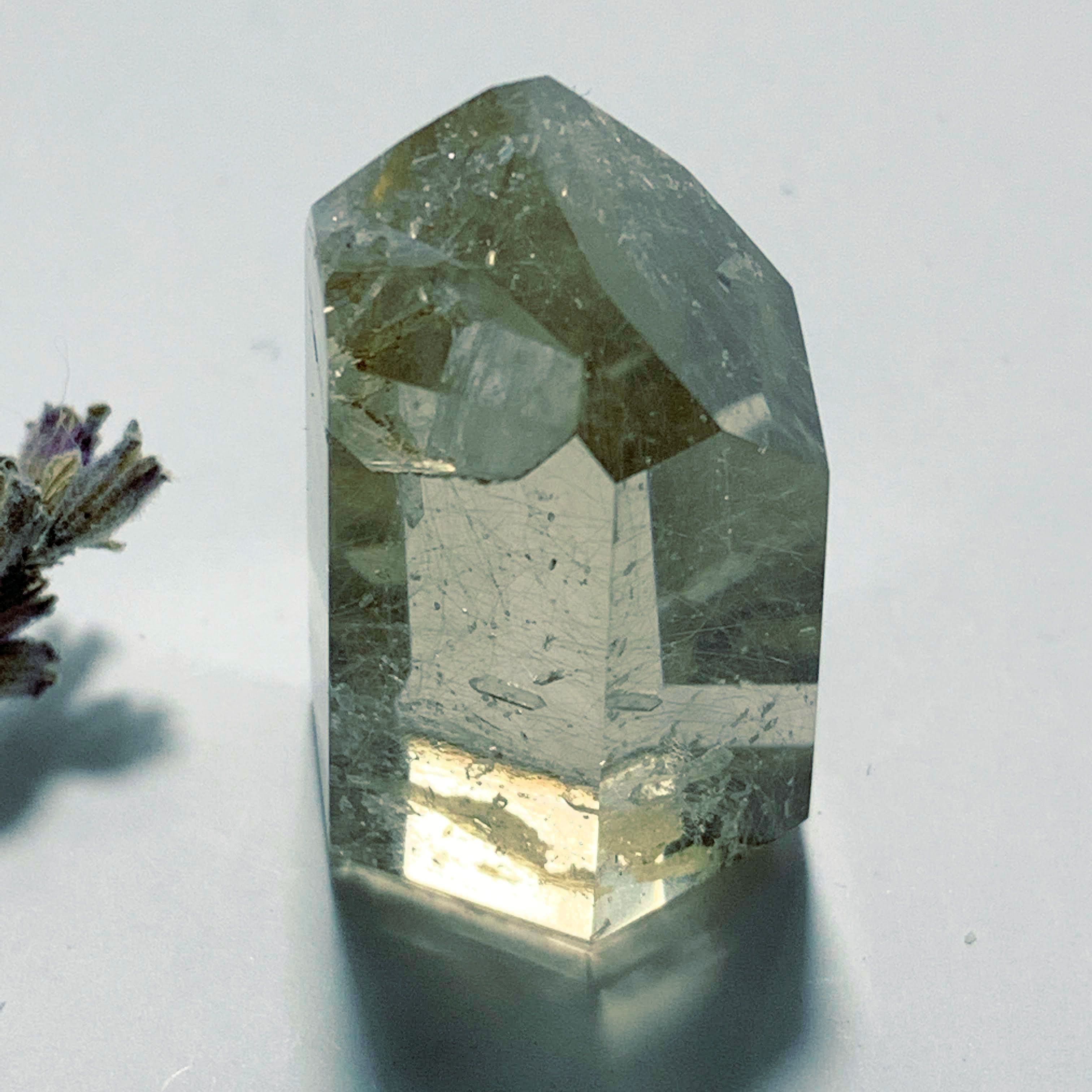 Inner Child Penetrator Points Smoky Rutilated Quartz Small Tower~Locality Brazil