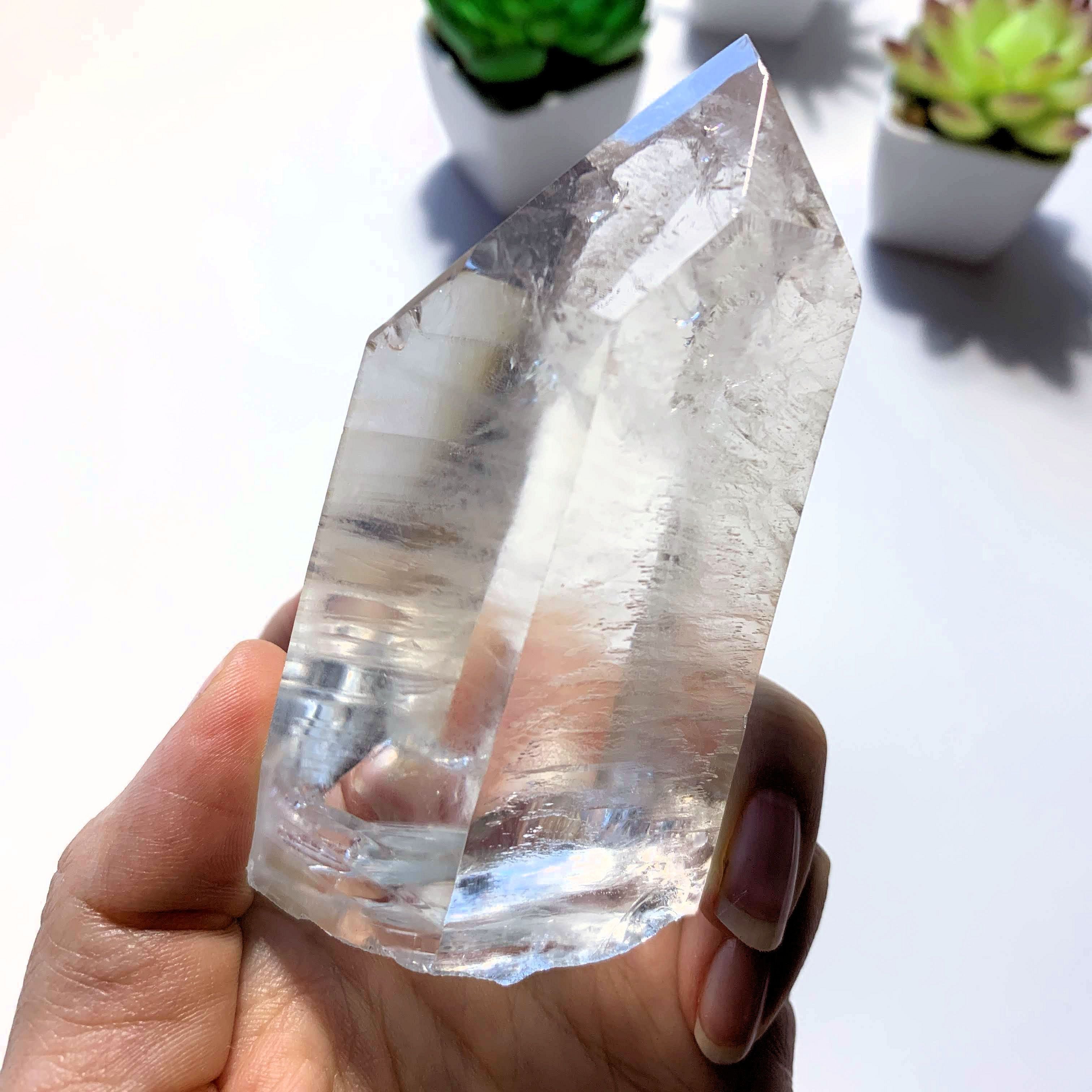Phantom Inclusions~ Genuine Lemurian Seed Quartz Point From Minas Gerais, Brazil - Earth Family Crystals
