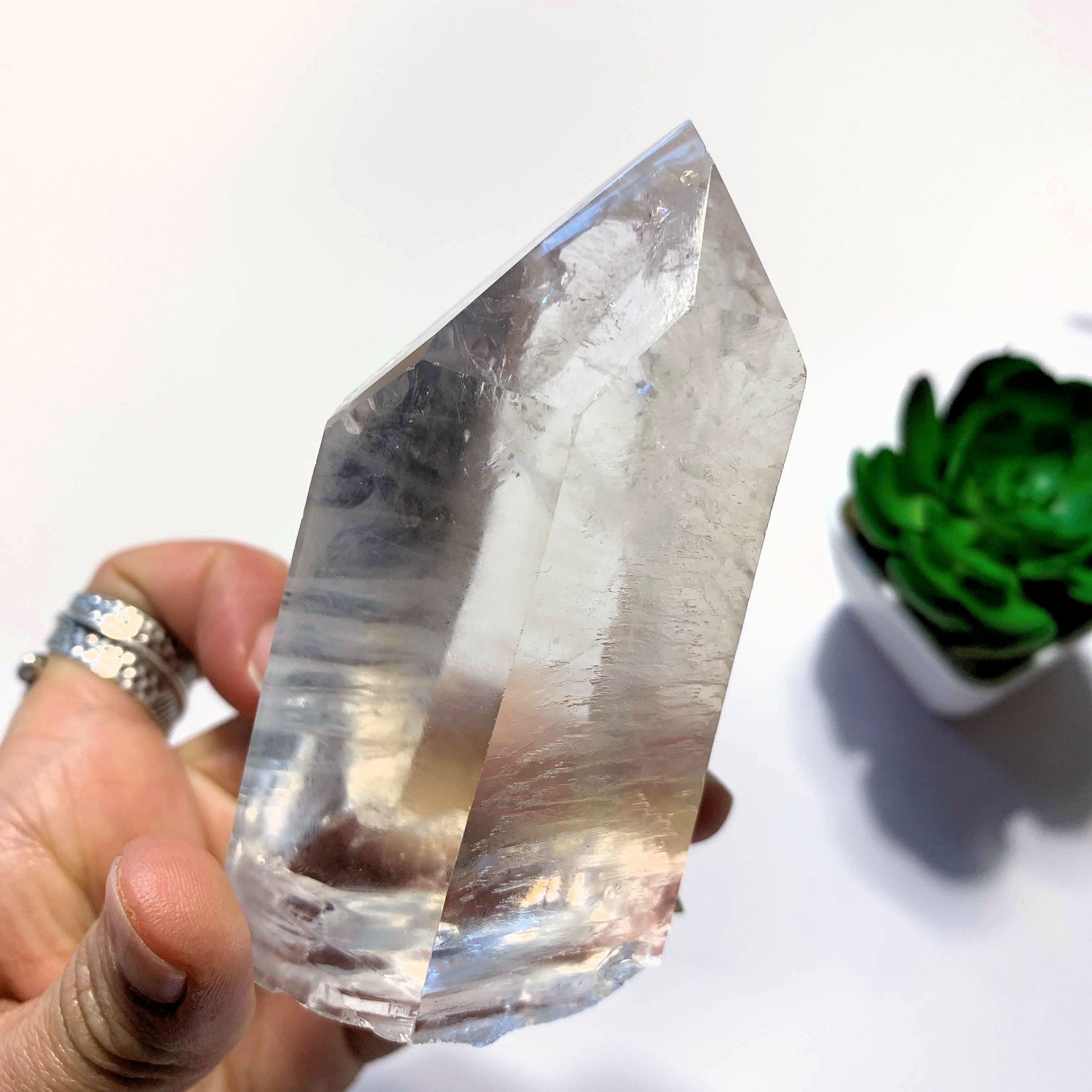Phantom Inclusions~ Genuine Lemurian Seed Quartz Point From Minas Gerais, Brazil - Earth Family Crystals