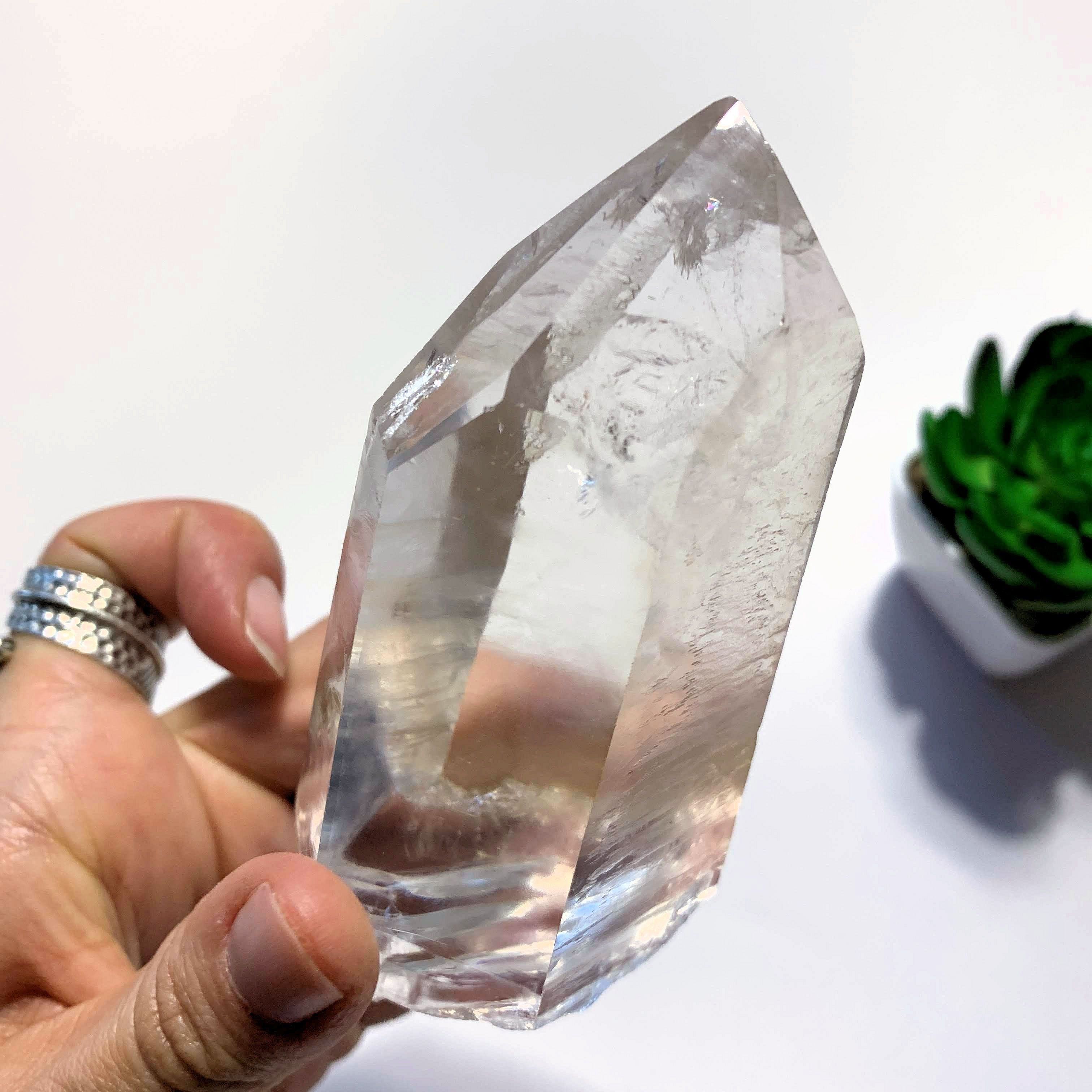 Phantom Inclusions~ Genuine Lemurian Seed Quartz Point From Minas Gerais, Brazil - Earth Family Crystals