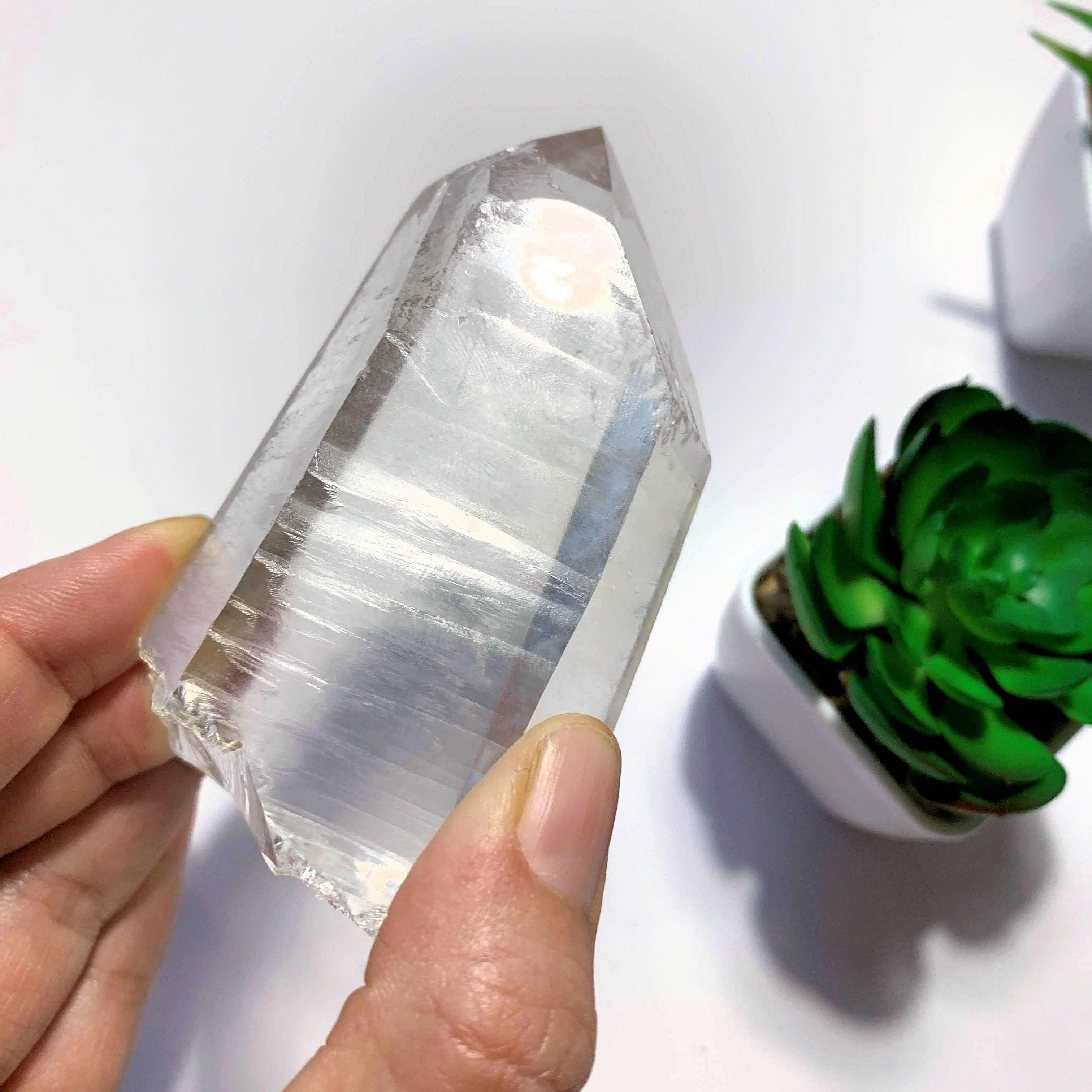 Phantom Inclusions~ Genuine Lemurian Seed Quartz Point From Minas Gerais, Brazil - Earth Family Crystals