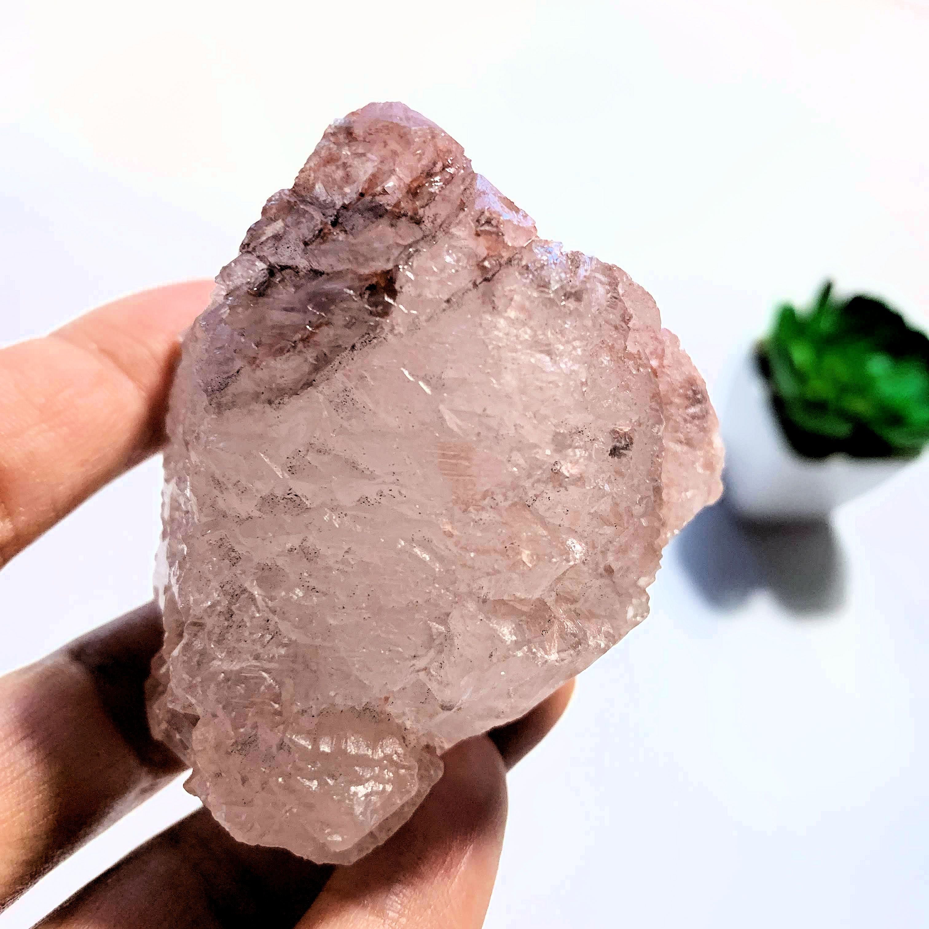 Elestial Record Keeper Large Pink Nirvana Ice Quartz Specimen From The Himalayas - Earth Family Crystals