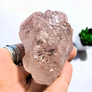 Elestial Record Keeper Large Pink Nirvana Ice Quartz Specimen From The Himalayas - Earth Family Crystals