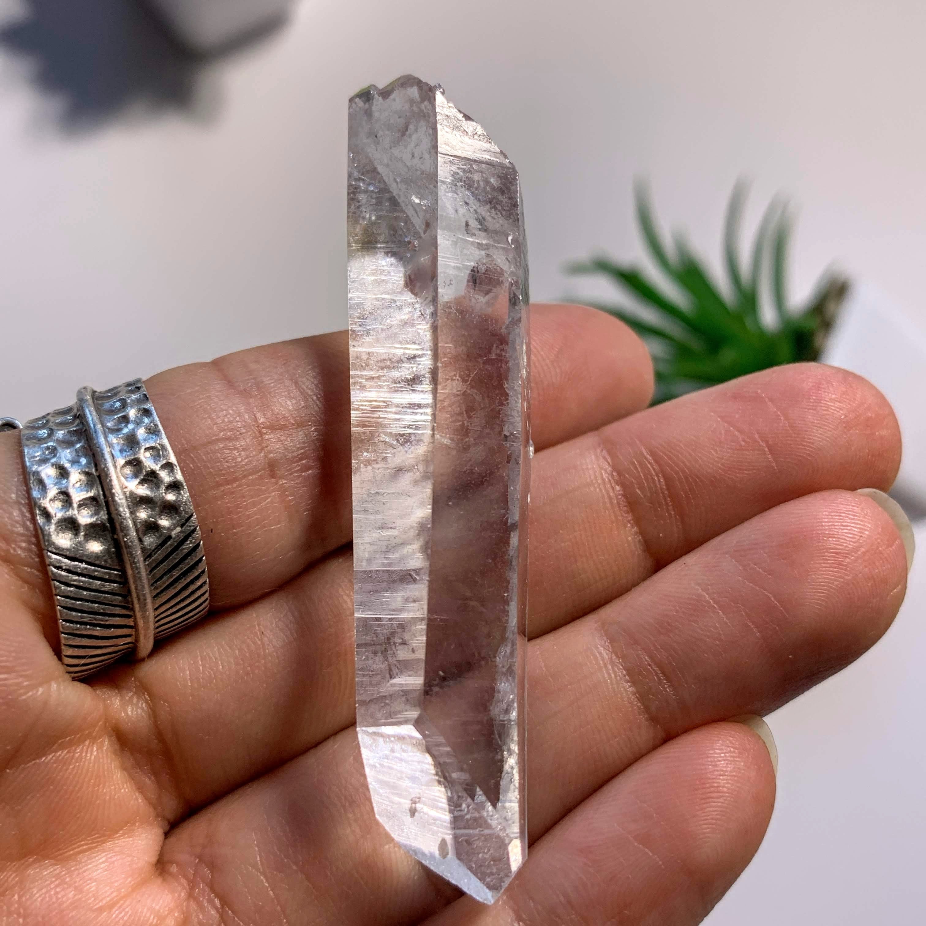 Double Terminated Brilliant Natural Clear Quartz Point ~Locality Arkansas, USA - Earth Family Crystals