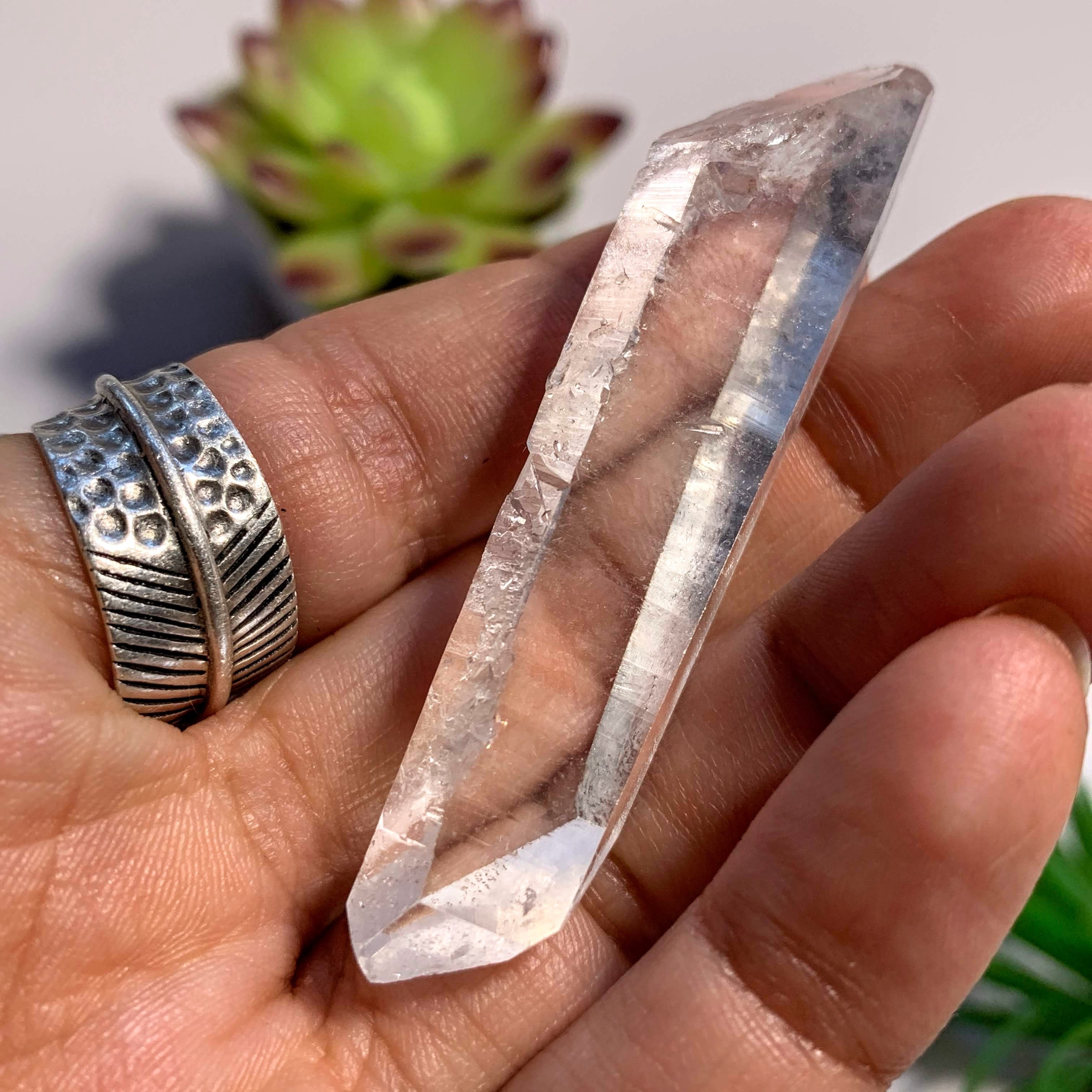 Double Terminated Brilliant Natural Clear Quartz Point ~Locality Arkansas, USA - Earth Family Crystals