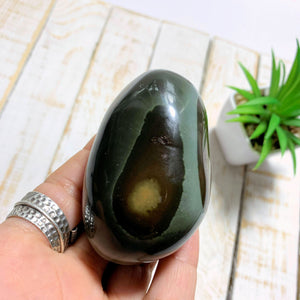 Chocolate Brown Polychrome Jasper Palm Stone From Madagascar - Earth Family Crystals