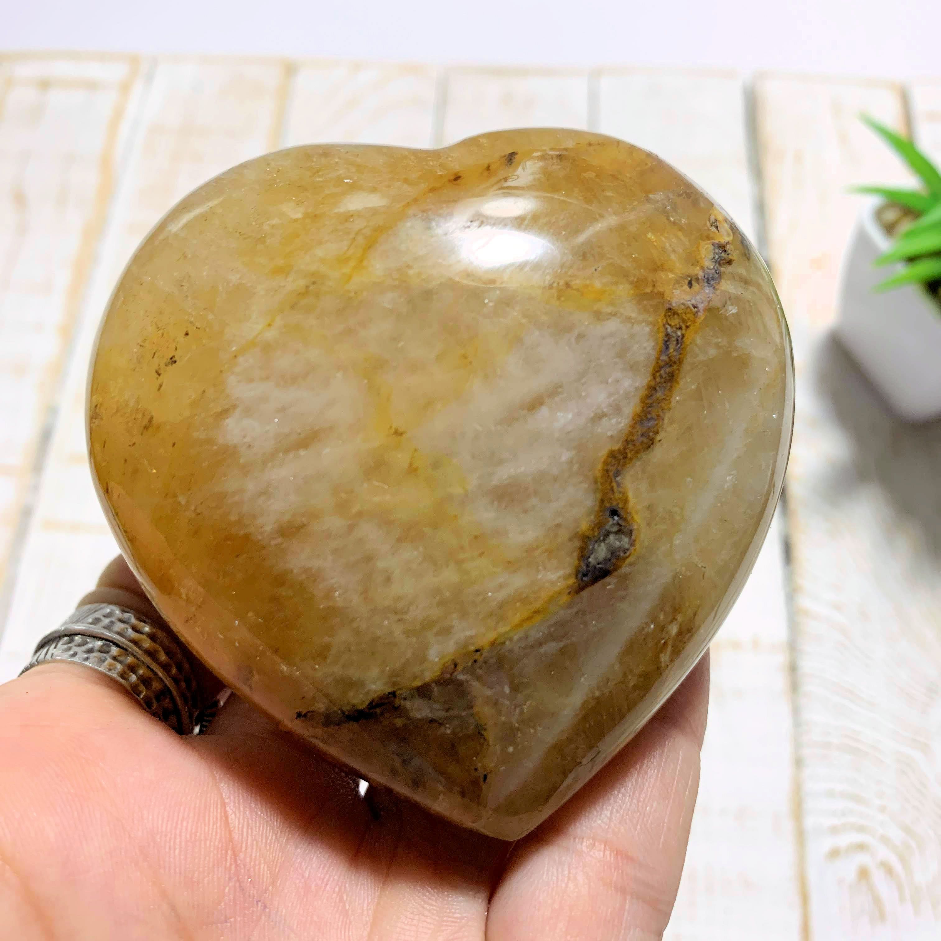 Uplifting Golden Hematoid Quartz Love Heart~Locality Madagascar - Earth Family Crystals