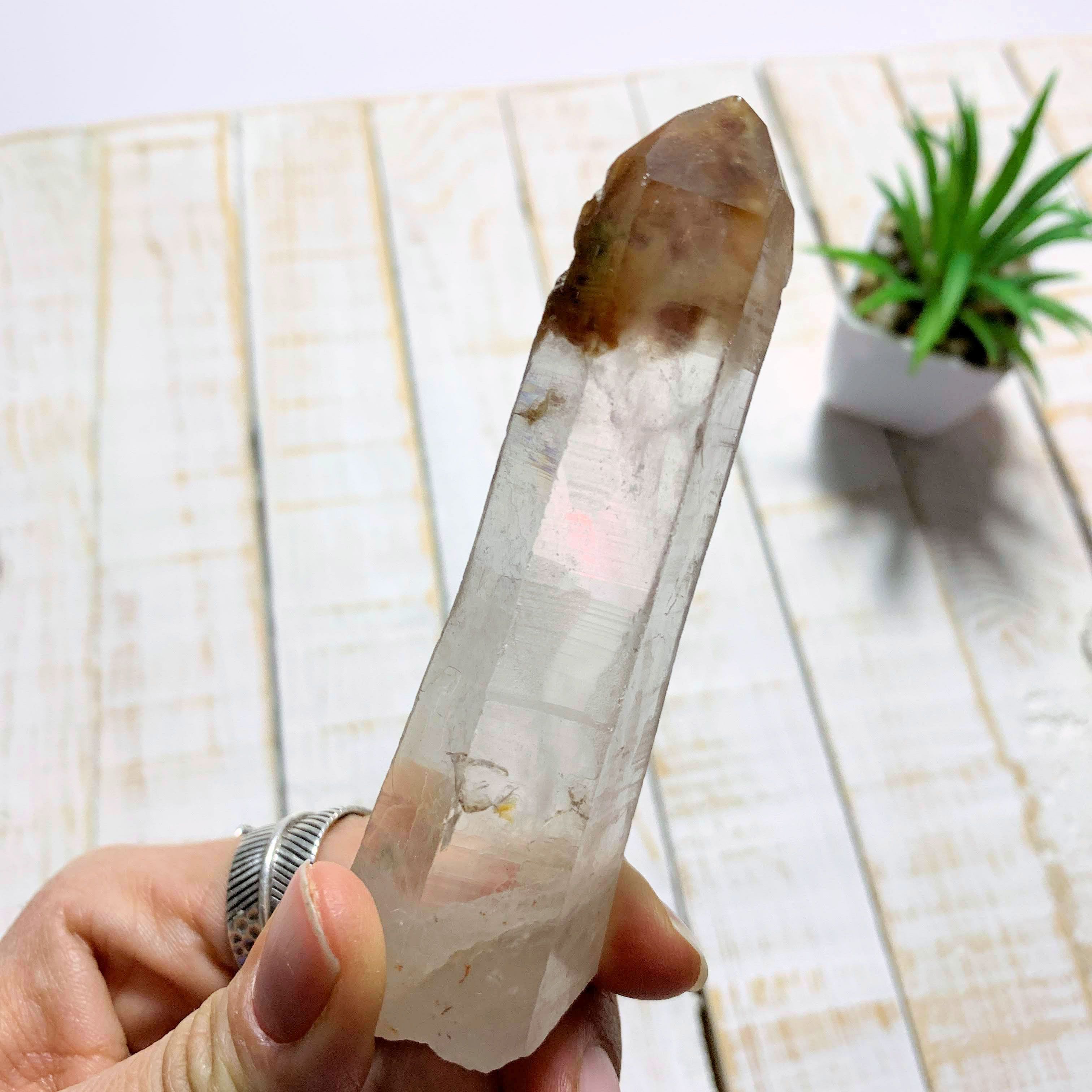 Angel Phantom Quartz Point From Brazil - Earth Family Crystals