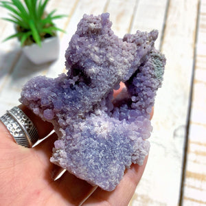 Fabulous Large Purple Grape Agate With Hints of Green From Indonesia - Earth Family Crystals