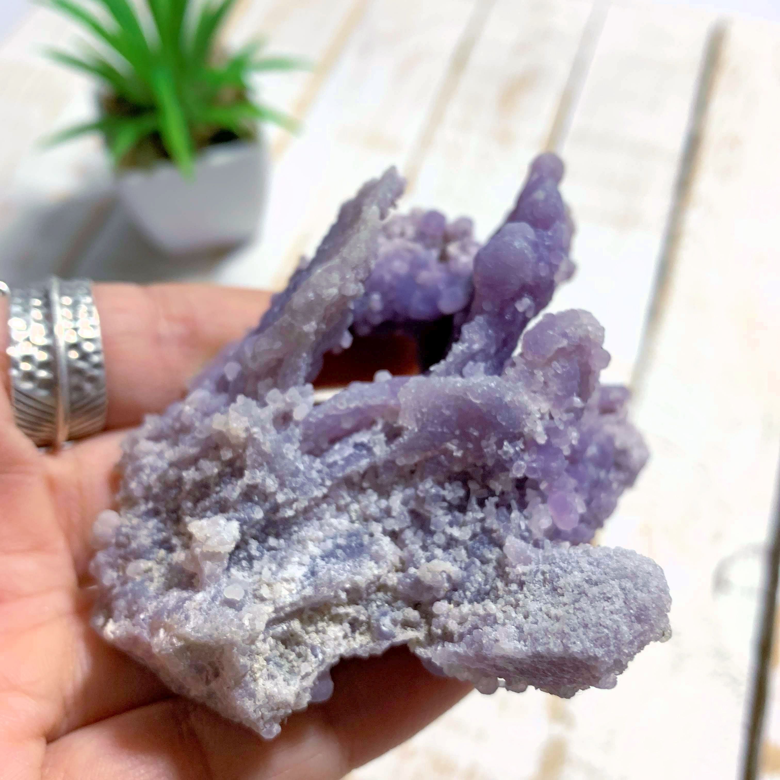 Fabulous Large Purple Grape Agate With Hints of Green From Indonesia - Earth Family Crystals
