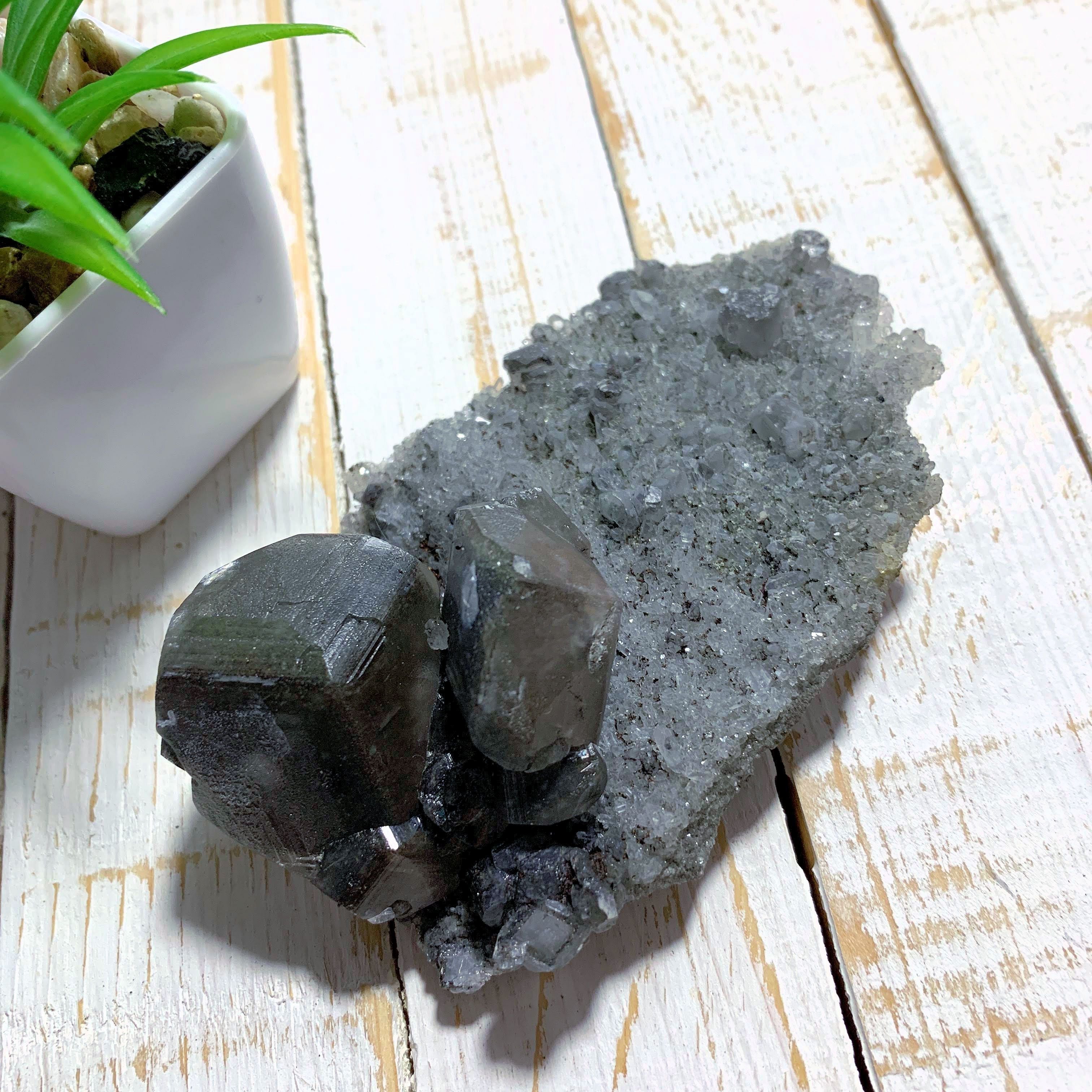 Unique Formation Barite & Quartz Cluster Specimen from Linwod Mine - Earth Family Crystals