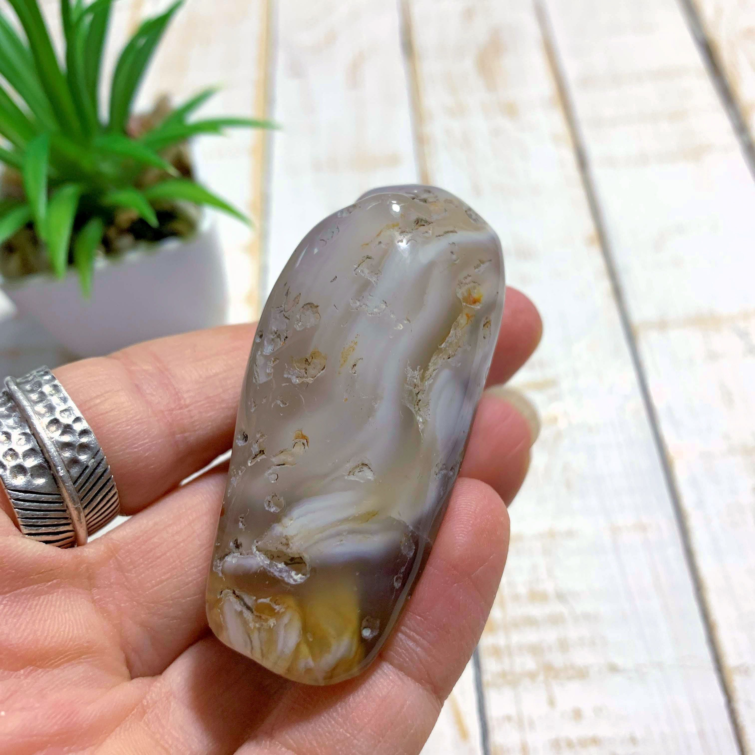 Oco Agate Partially Polished Specimen From Rio Grande Do Sul, Brazil - Earth Family Crystals