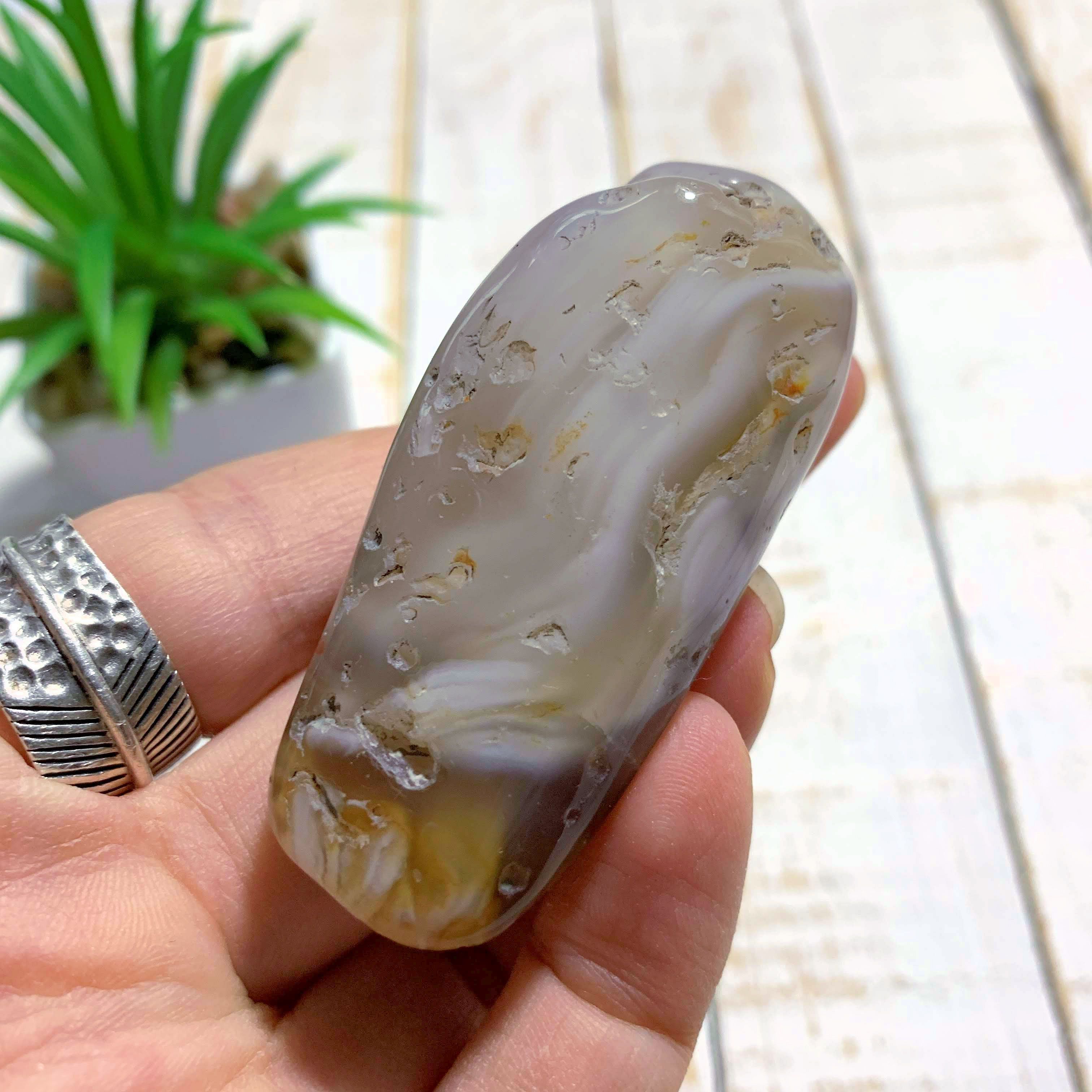 Oco Agate Partially Polished Specimen From Rio Grande Do Sul, Brazil - Earth Family Crystals