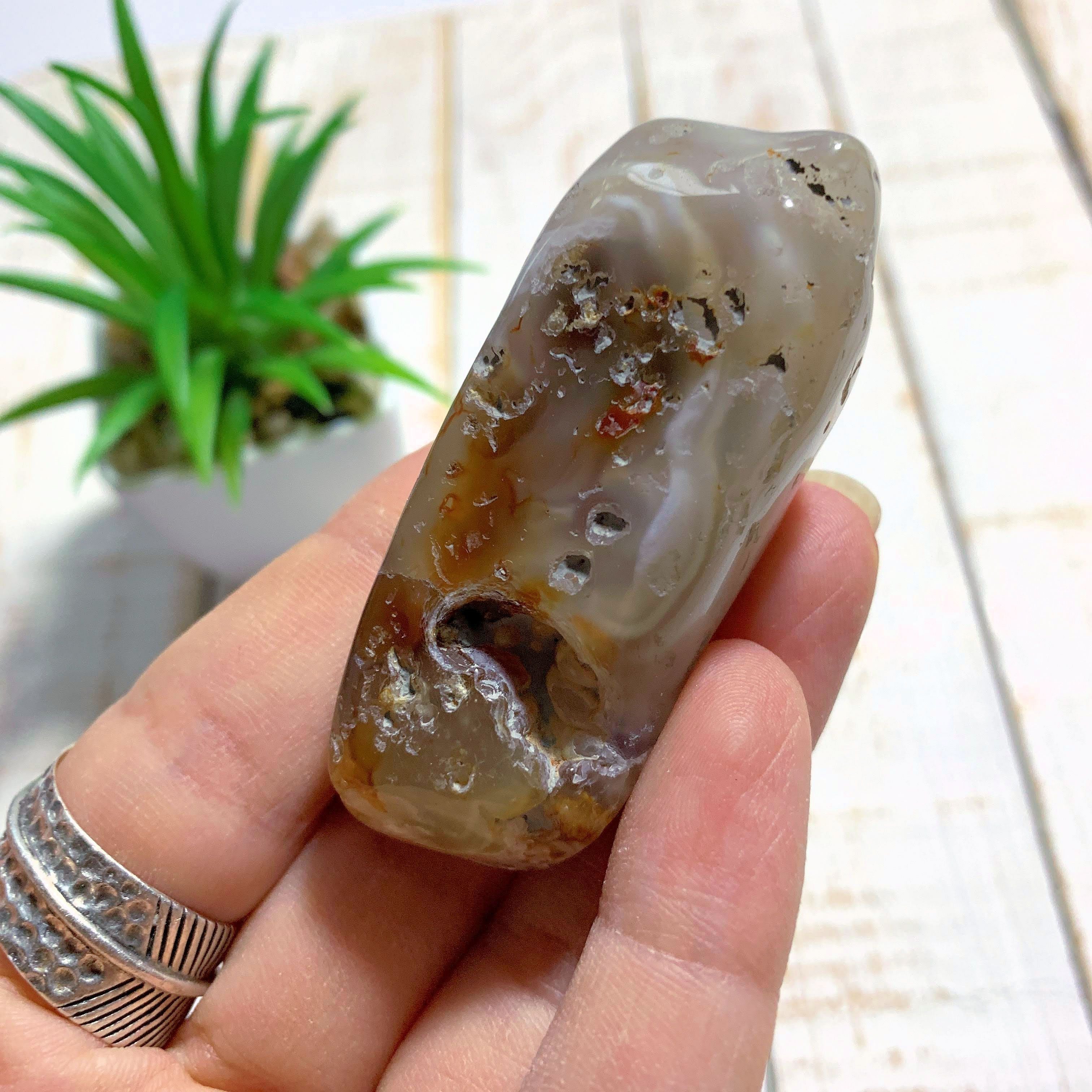 Oco Agate Partially Polished Specimen From Rio Grande Do Sul, Brazil - Earth Family Crystals