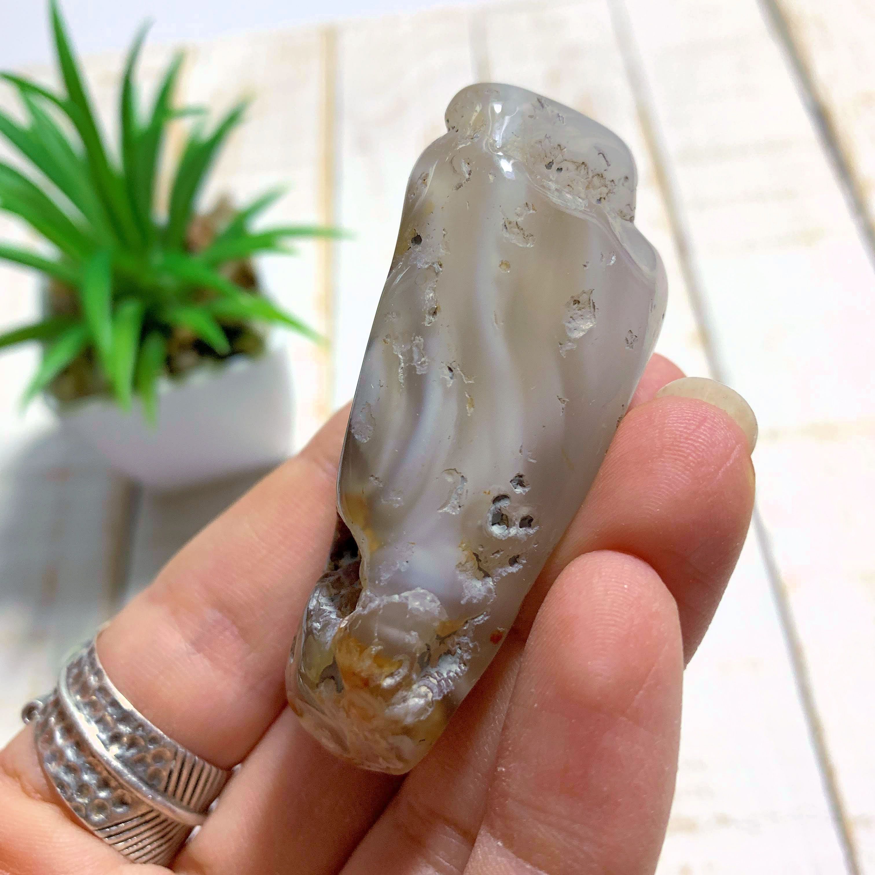 Oco Agate Partially Polished Specimen From Rio Grande Do Sul, Brazil - Earth Family Crystals