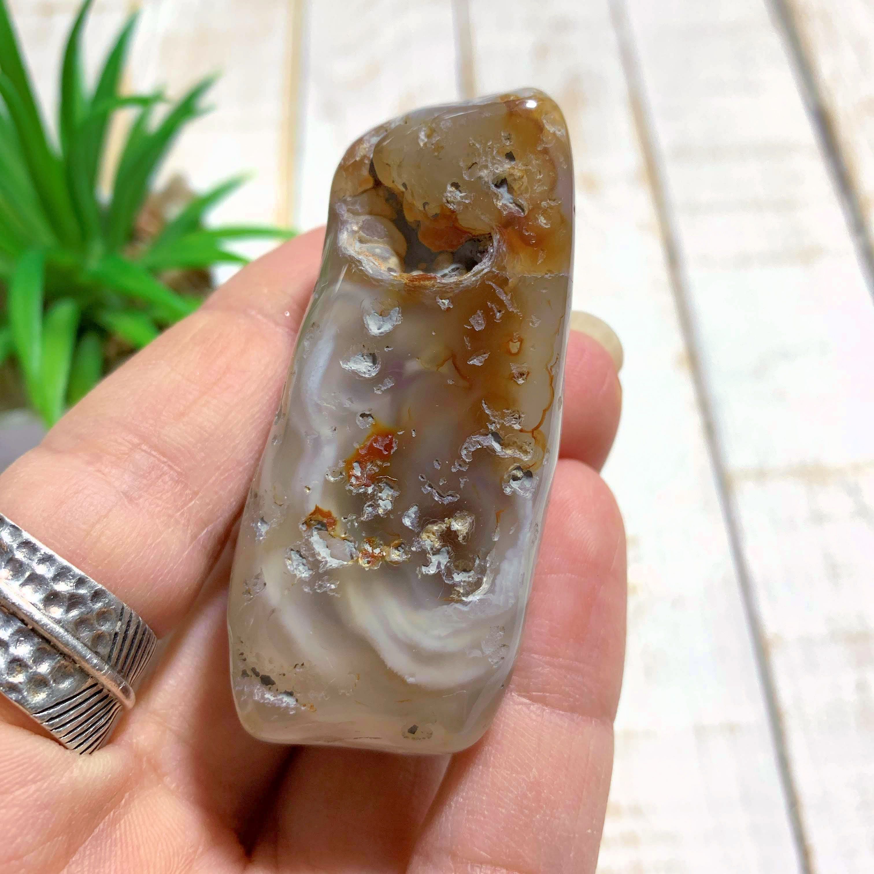 Oco Agate Partially Polished Specimen From Rio Grande Do Sul, Brazil - Earth Family Crystals