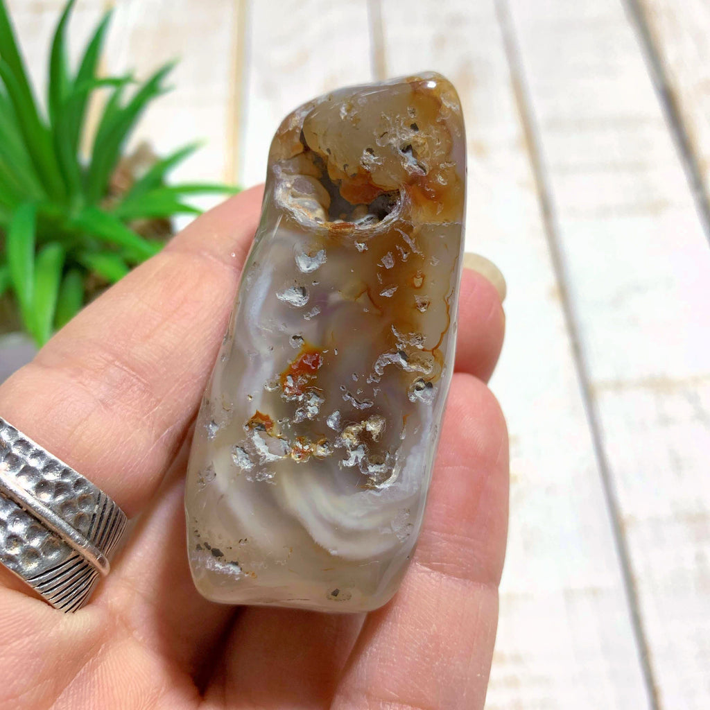 Oco Agate Partially Polished Specimen From Rio Grande Do Sul, Brazil - Earth Family Crystals