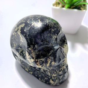 Rare Stone~Healers Gold Skull Carving Specimen From Arizona