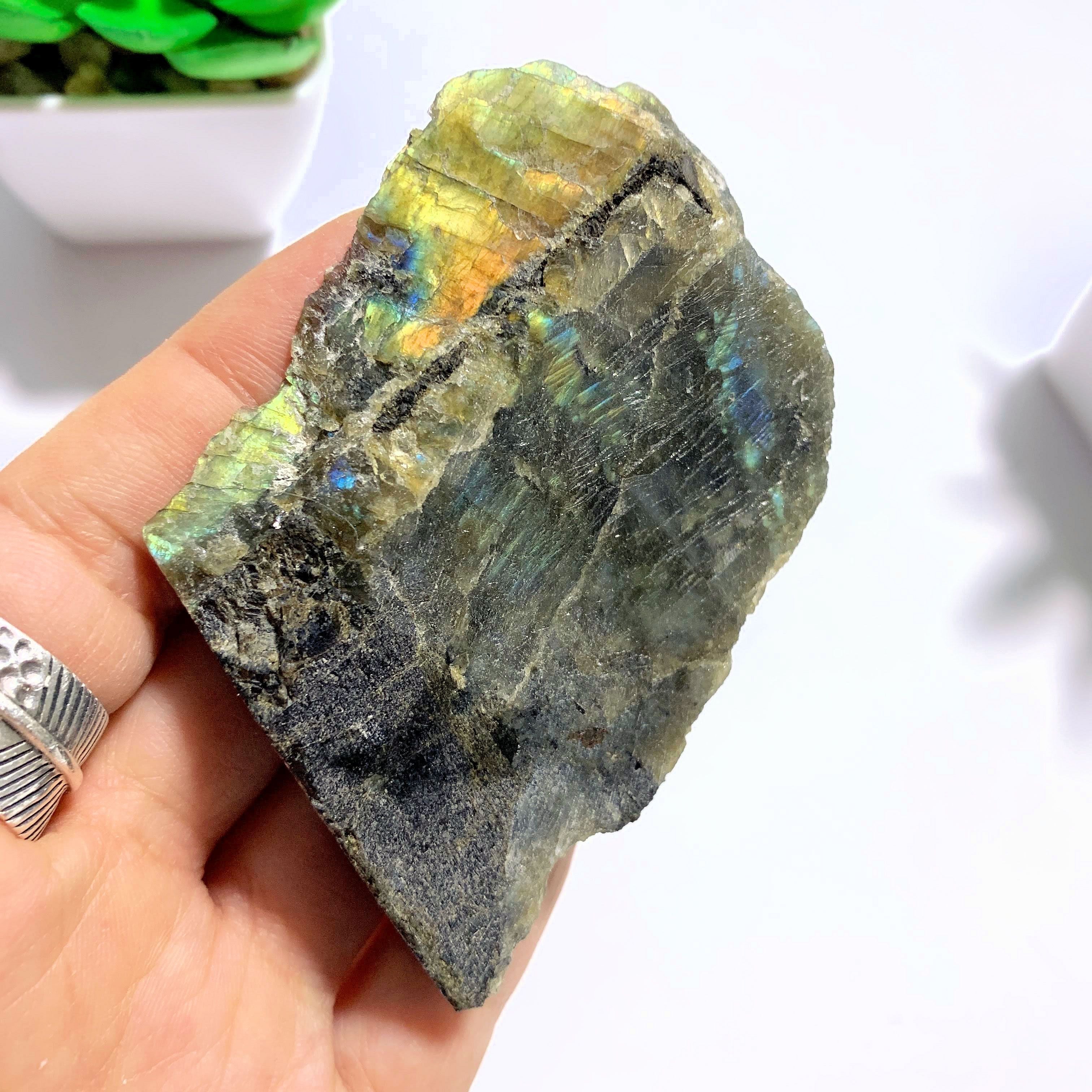Partially Polished Labradorite Specimen From Madagascar - Earth Family Crystals