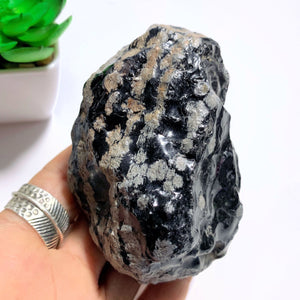 Snowflake Obsidian Natural Chunk Specimen - Earth Family Crystals