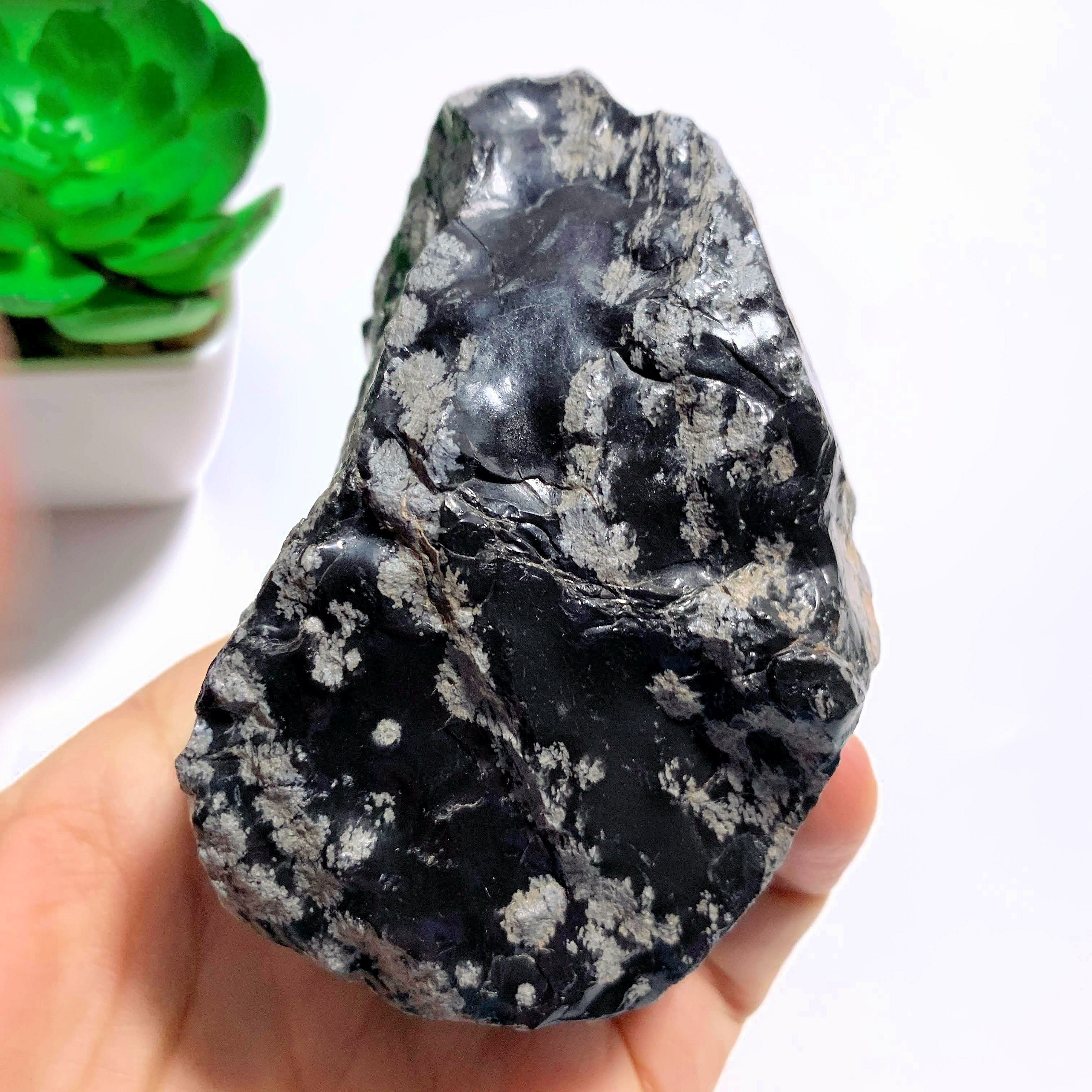 Snowflake Obsidian Natural Chunk Specimen - Earth Family Crystals