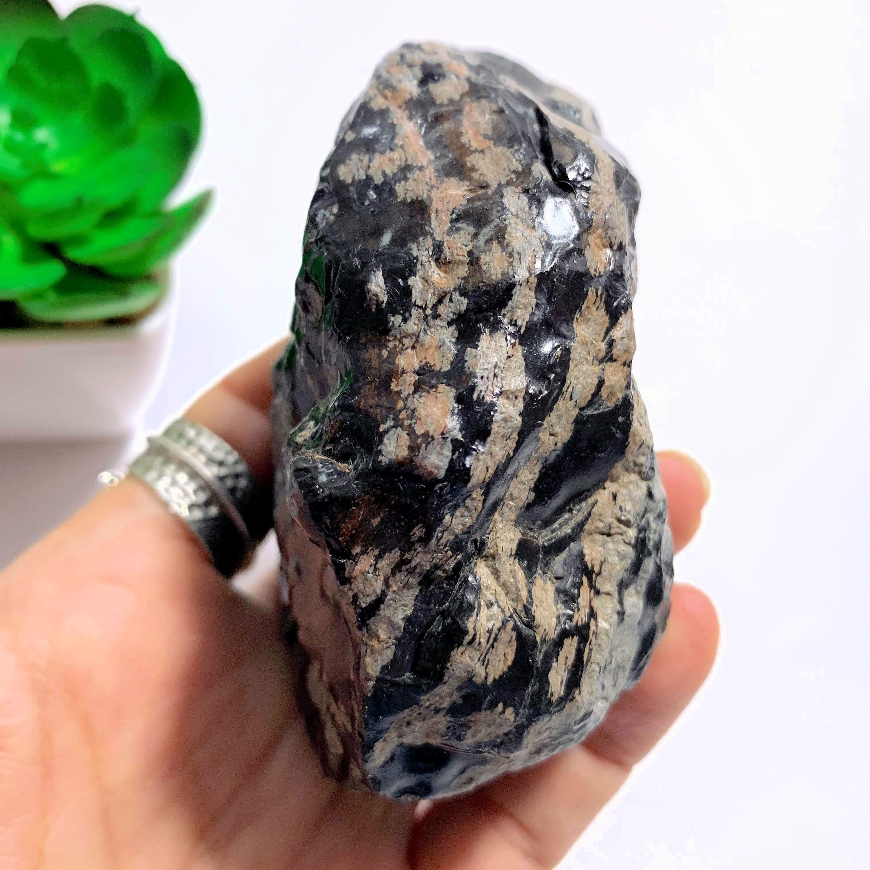 Snowflake Obsidian Natural Chunk Specimen - Earth Family Crystals