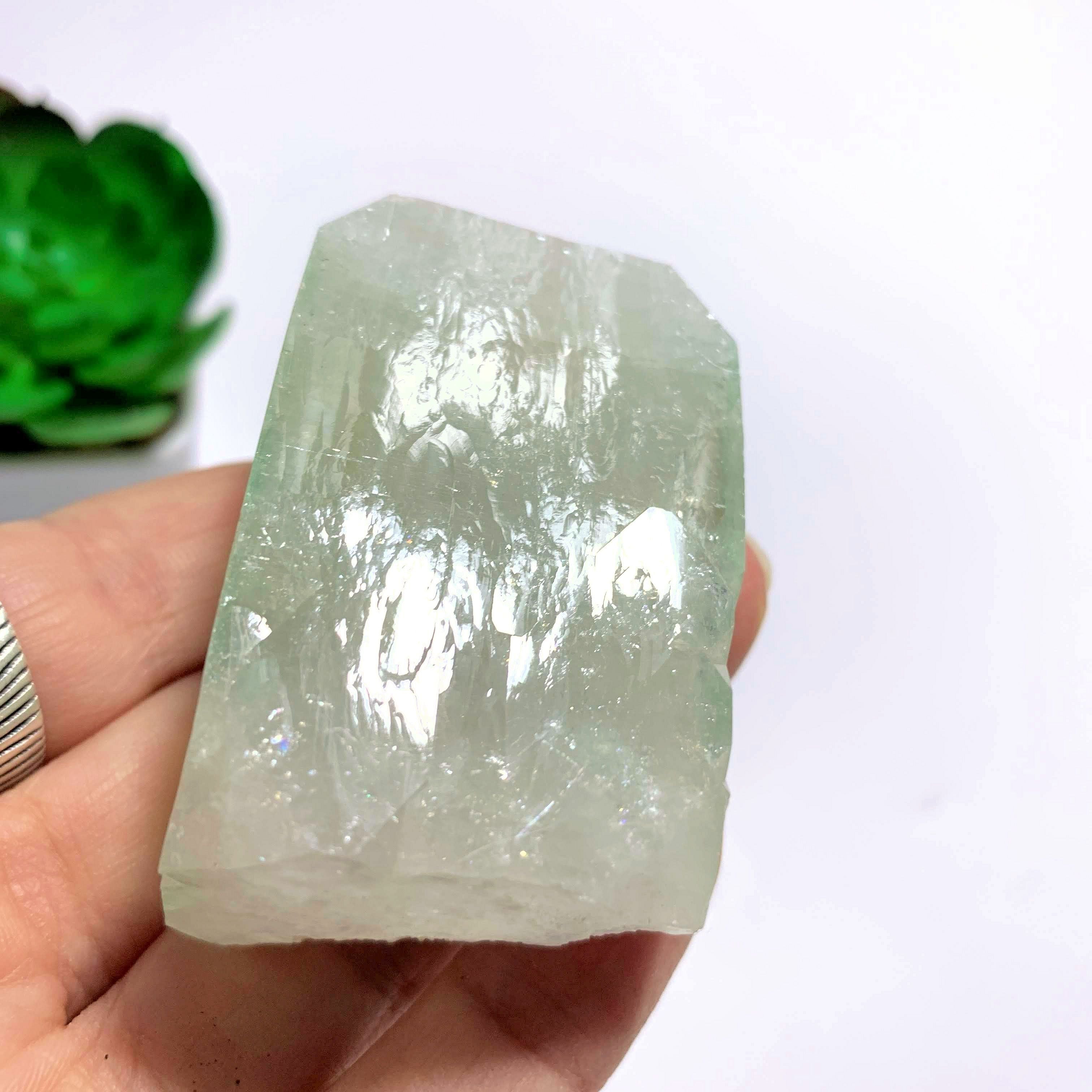 Brilliant Mint Green & Clear Apophyllite Specimen ~Locality India - Earth Family Crystals