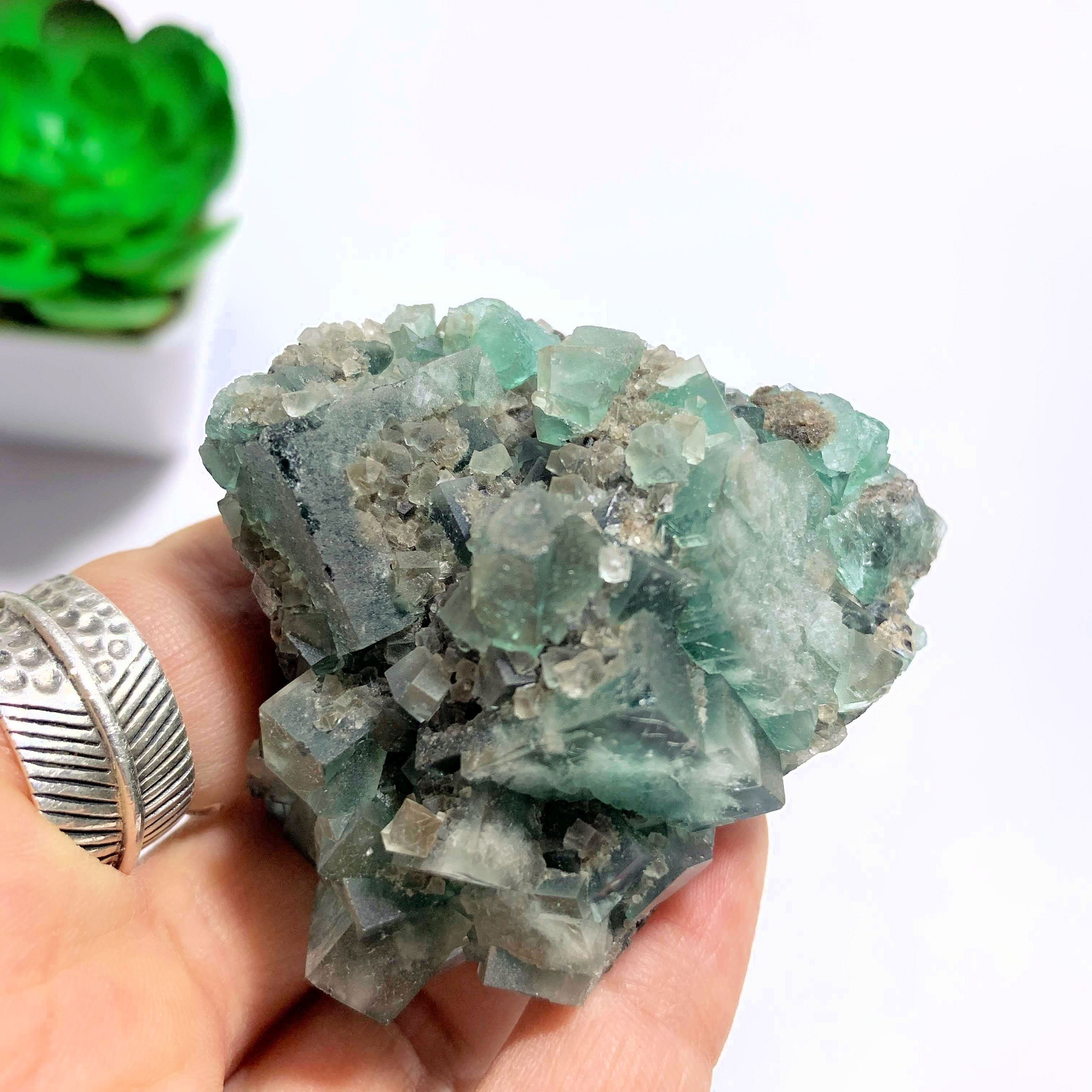 Famous Locality~Rogerley Mine  Fluorite Cluster From Frosterley, England (Color Changing) - Earth Family Crystals