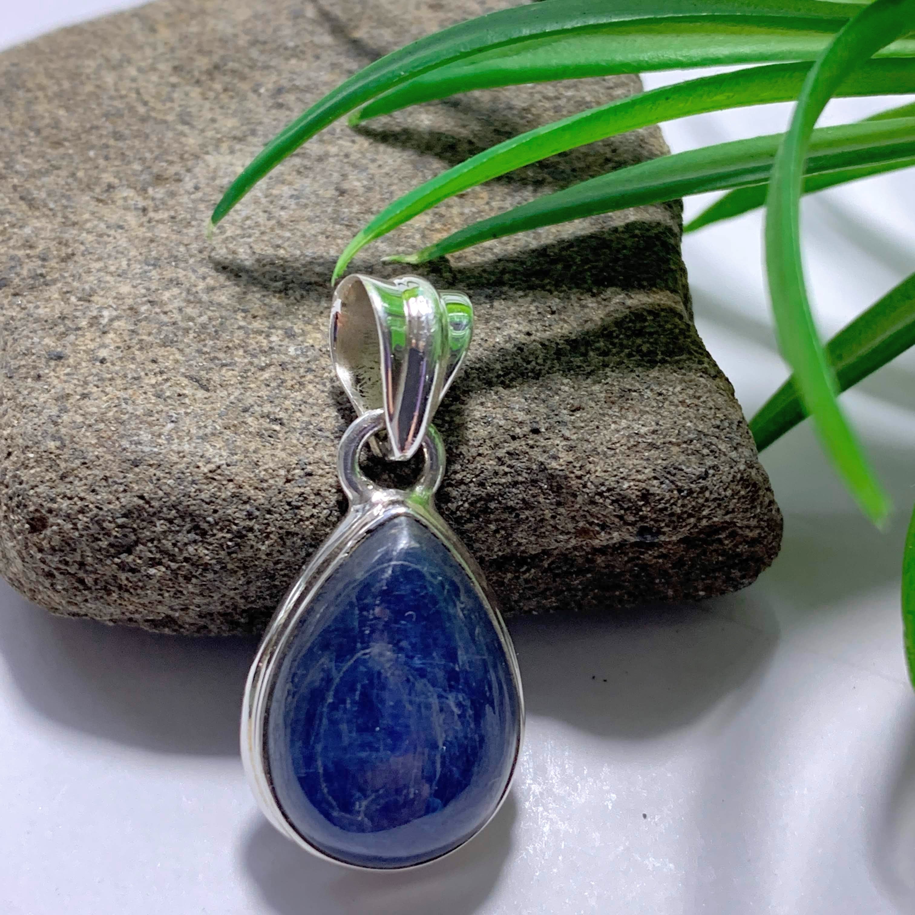 Gorgeous Deep Blue Kyanite Sterling Silver Pendant (Includes Silver Chain) #2 - Earth Family Crystals