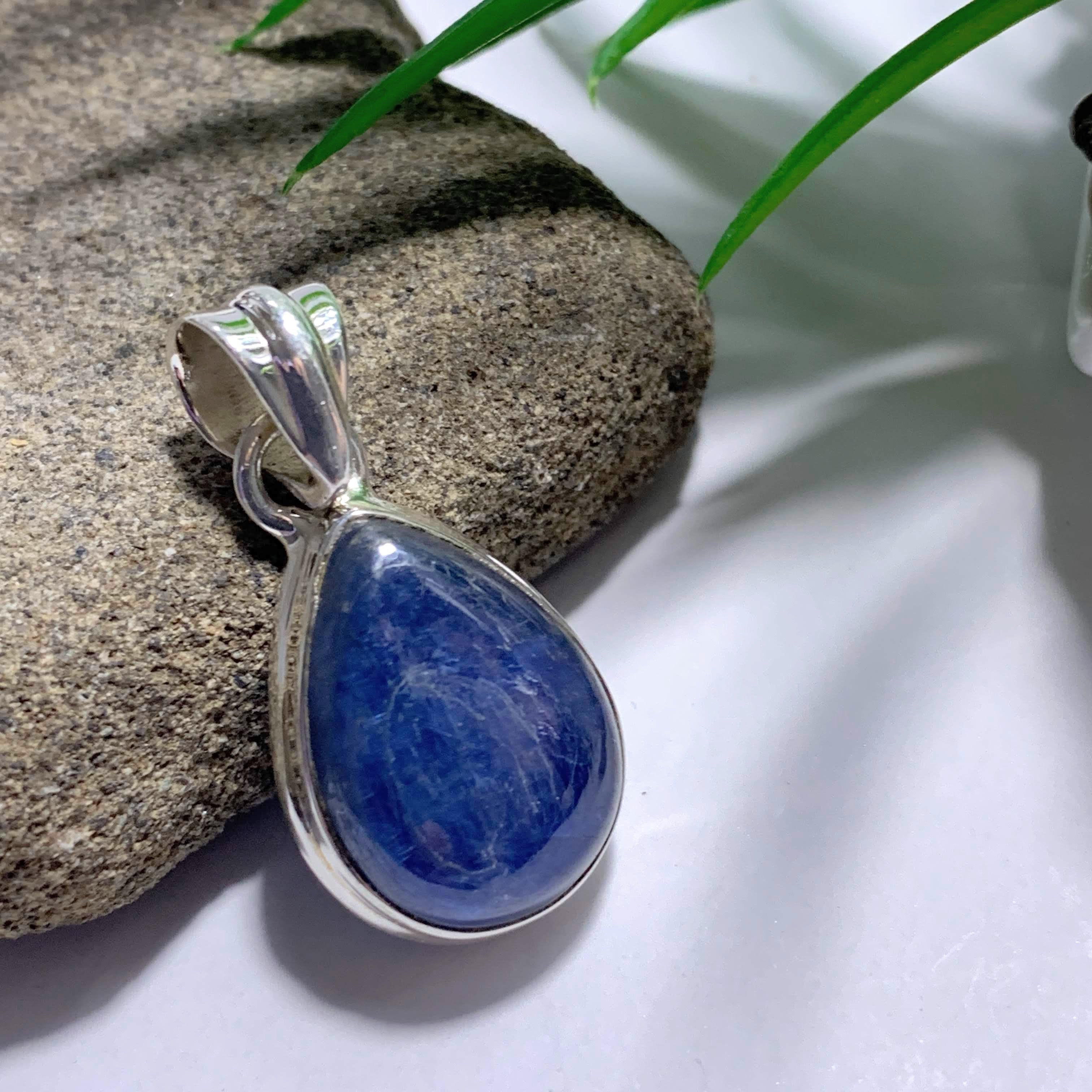 Gorgeous Deep Blue Kyanite Sterling Silver Pendant (Includes Silver Chain) #2 - Earth Family Crystals