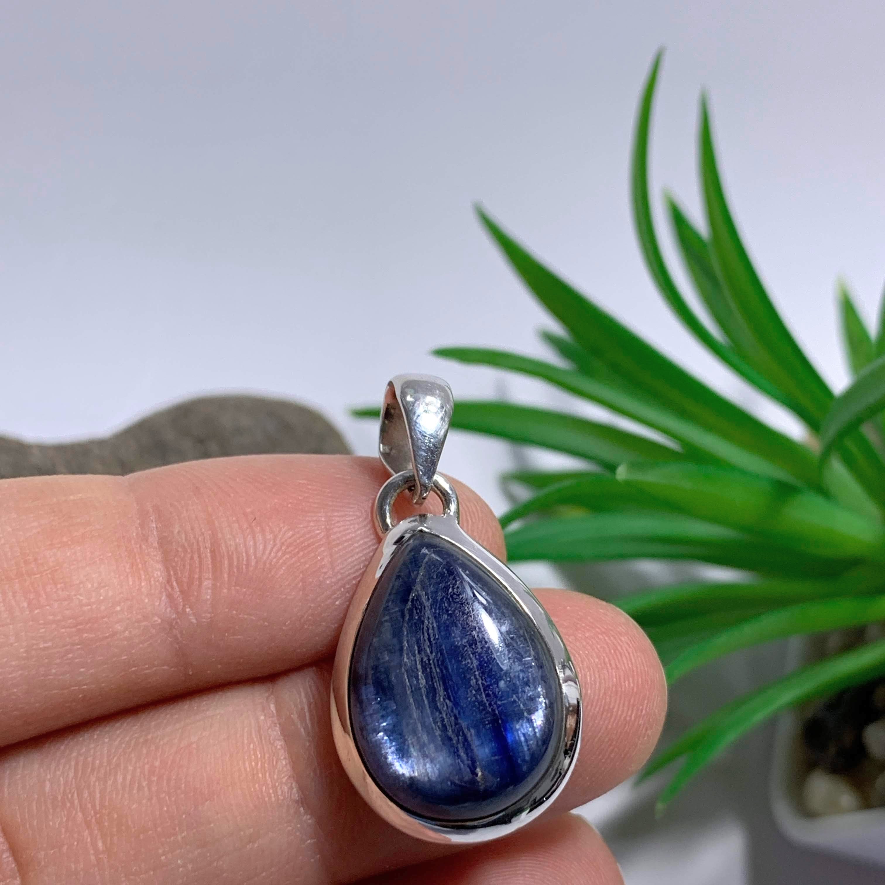 Gorgeous Deep Blue Kyanite Sterling Silver Pendant (Includes Silver Chain) #3 - Earth Family Crystals