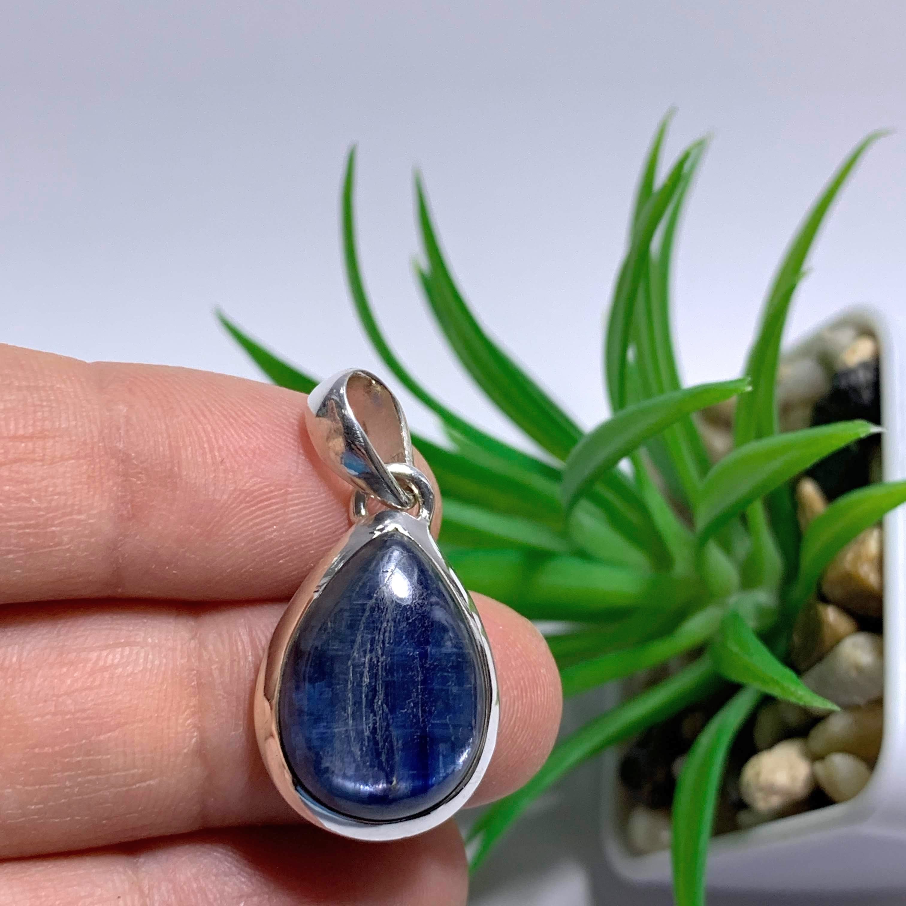 Gorgeous Deep Blue Kyanite Sterling Silver Pendant (Includes Silver Chain) #3 - Earth Family Crystals