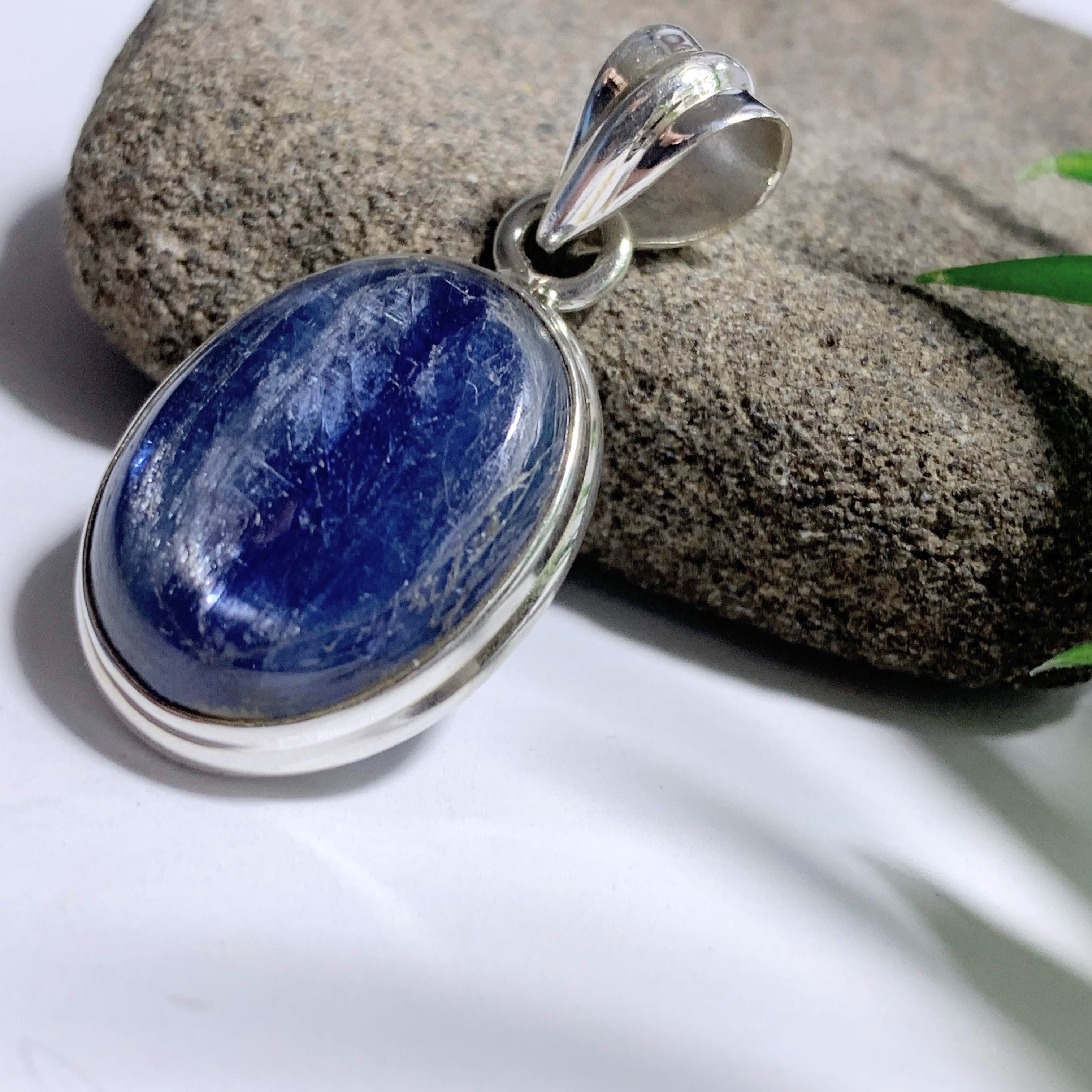 Gorgeous Deep Blue Kyanite Sterling Silver Pendant (Includes Silver Chain) #4 - Earth Family Crystals
