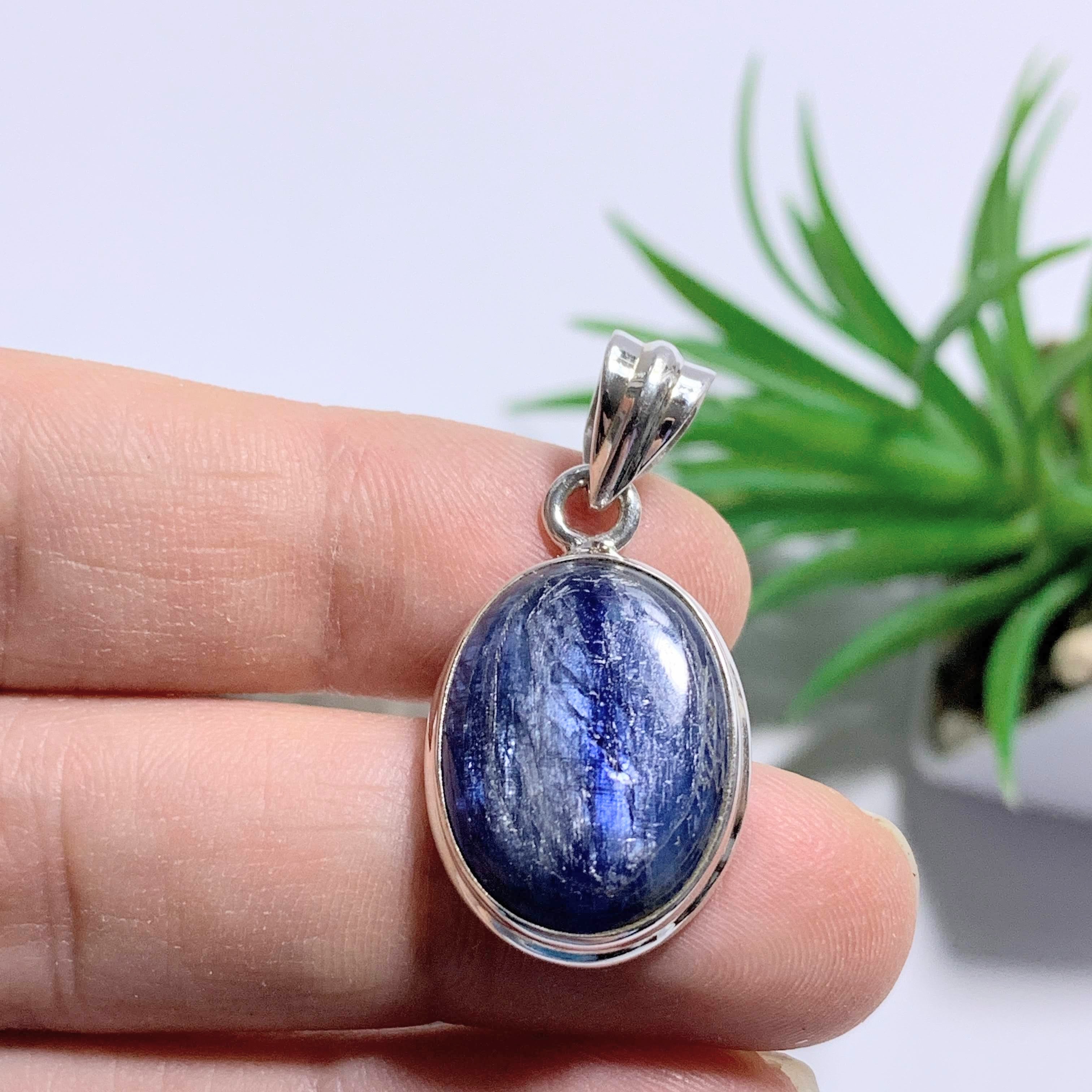 Gorgeous Deep Blue Kyanite Sterling Silver Pendant (Includes Silver Chain) #4 - Earth Family Crystals