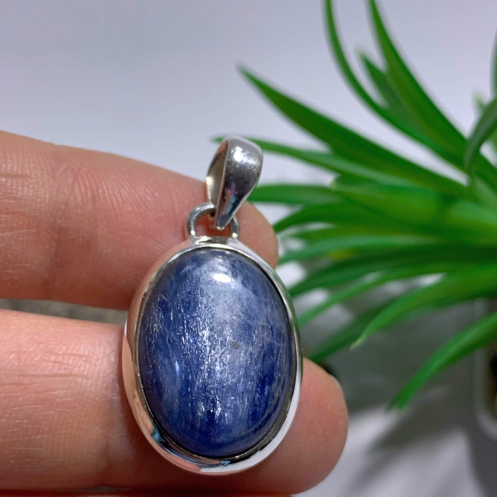 Dancing Sheen Blue Kyanite Sterling Silver Pendant (Includes Silver Chain) #5 - Earth Family Crystals