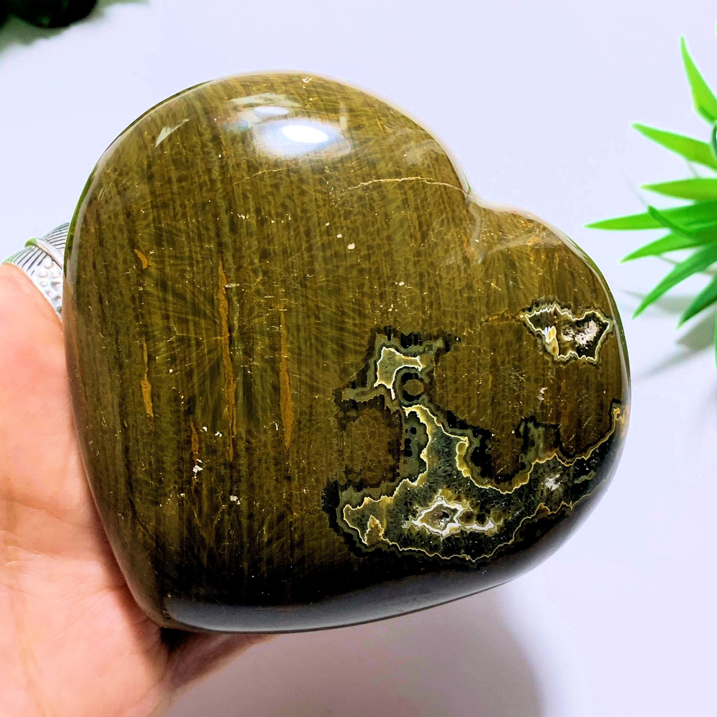 Ocean Jasper Large Love Heart Carving~Locality Madagascar - Earth Family Crystals