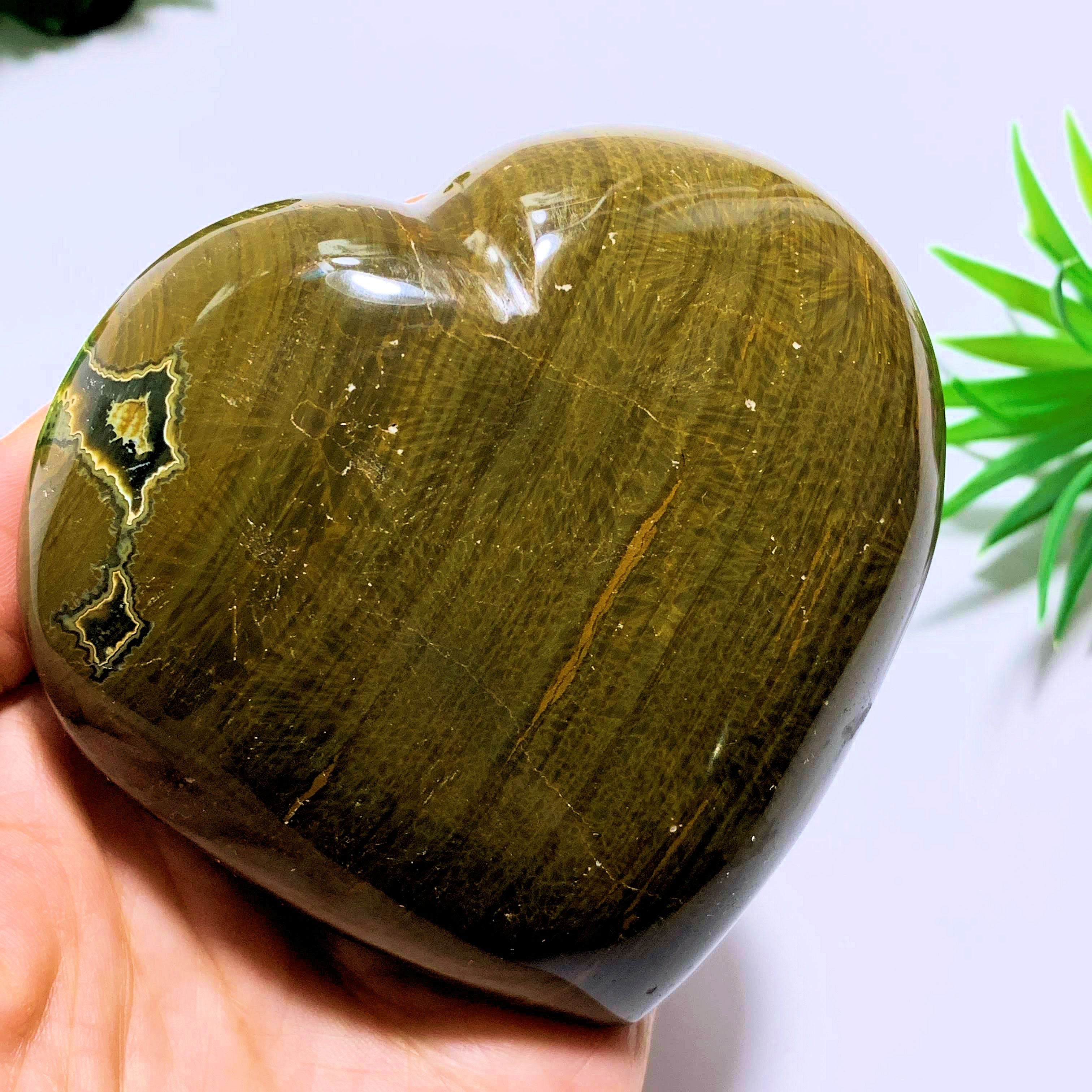 Ocean Jasper Large Love Heart Carving~Locality Madagascar - Earth Family Crystals