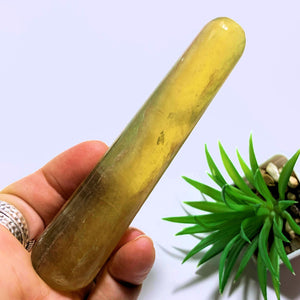 Rare~ Golden Yellow Fluorite Wand Carving ~Locality India #2