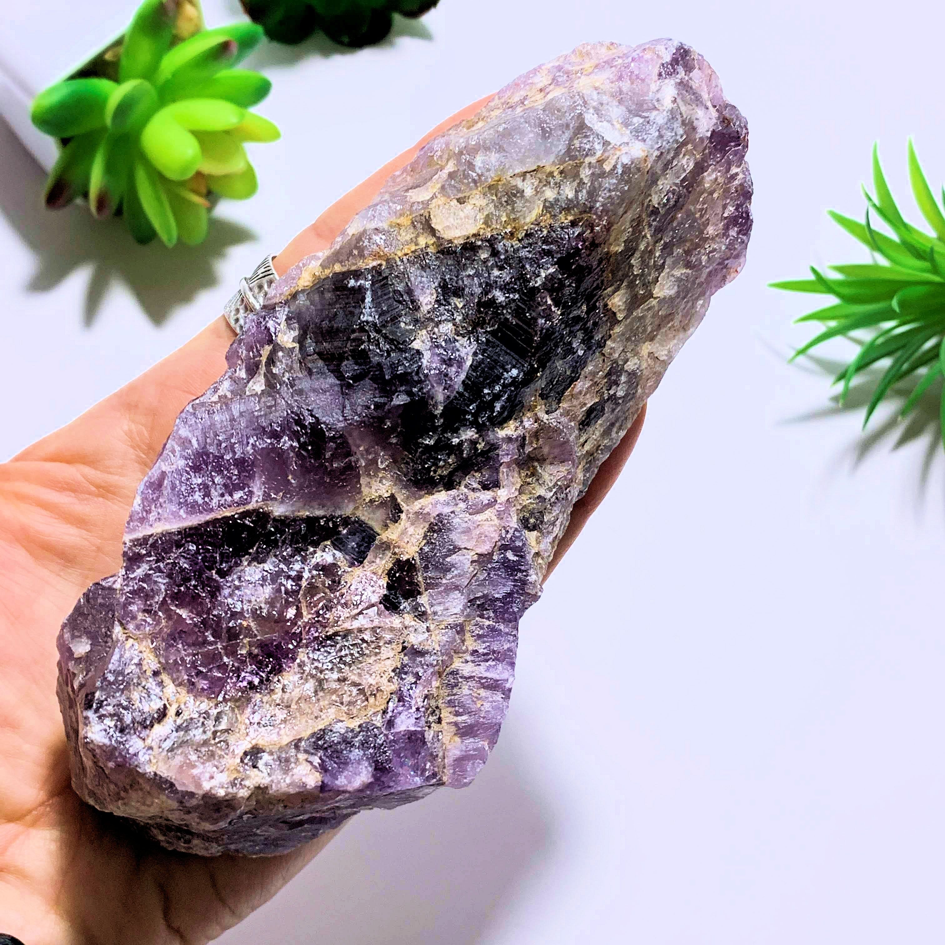 Auralite-23 Deep Purple Genuine Large Point From Ontario, Canada - Earth Family Crystals