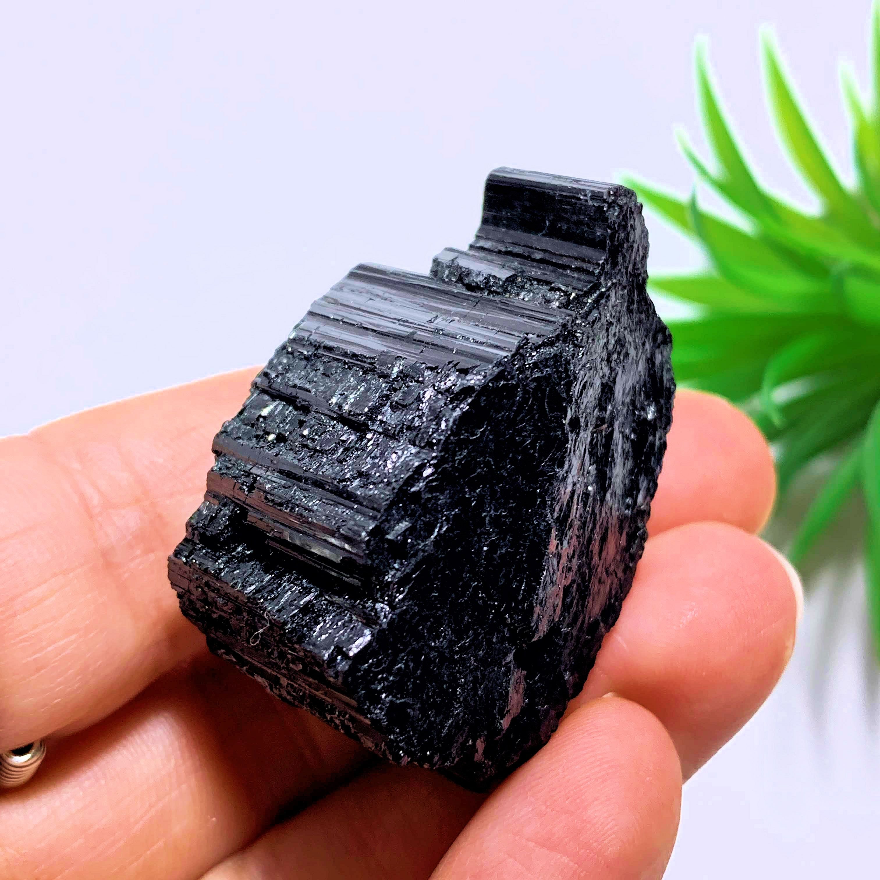 Black Tourmaline Natural Chunk ~Locality Brazil - Earth Family Crystals