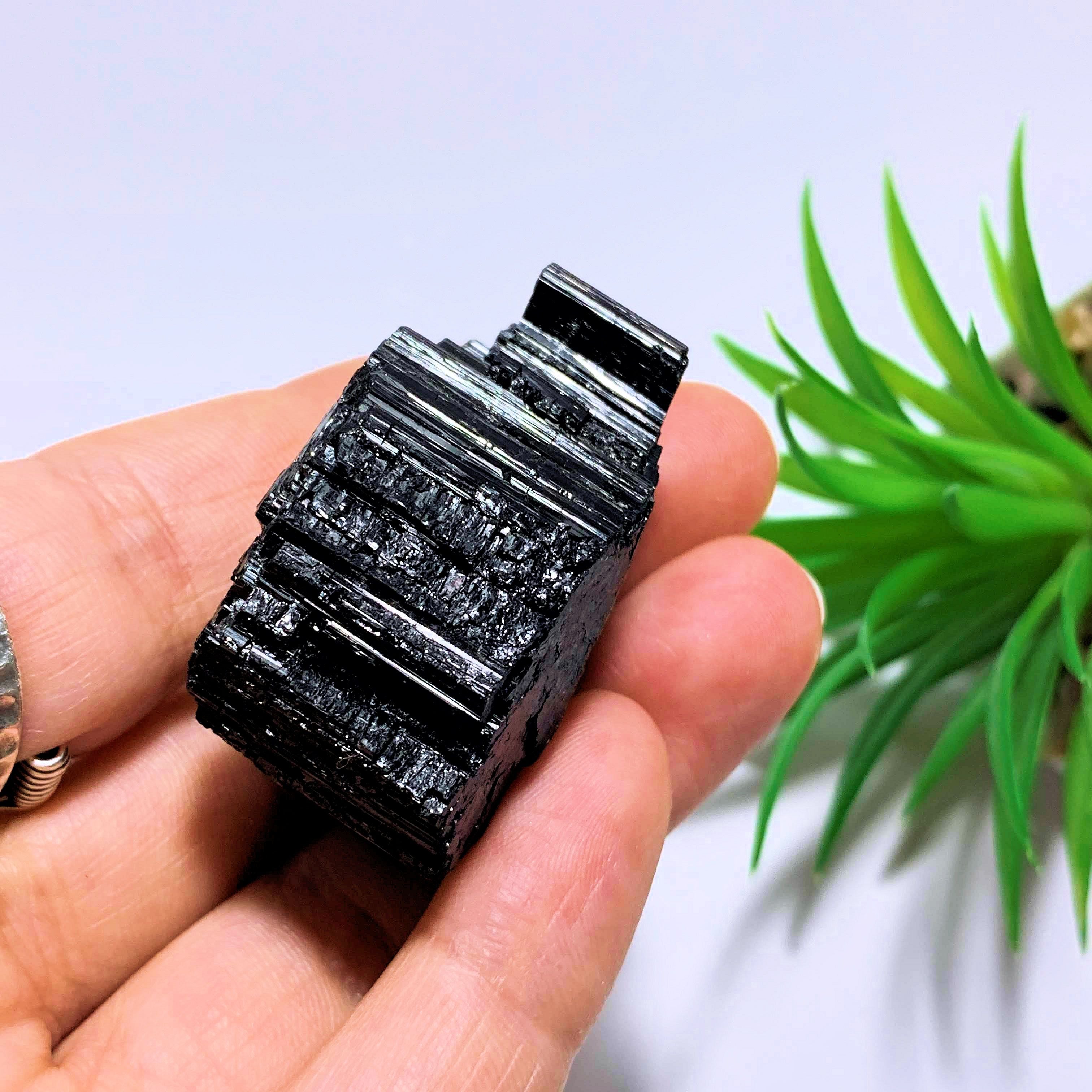 Black Tourmaline Natural Chunk ~Locality Brazil - Earth Family Crystals