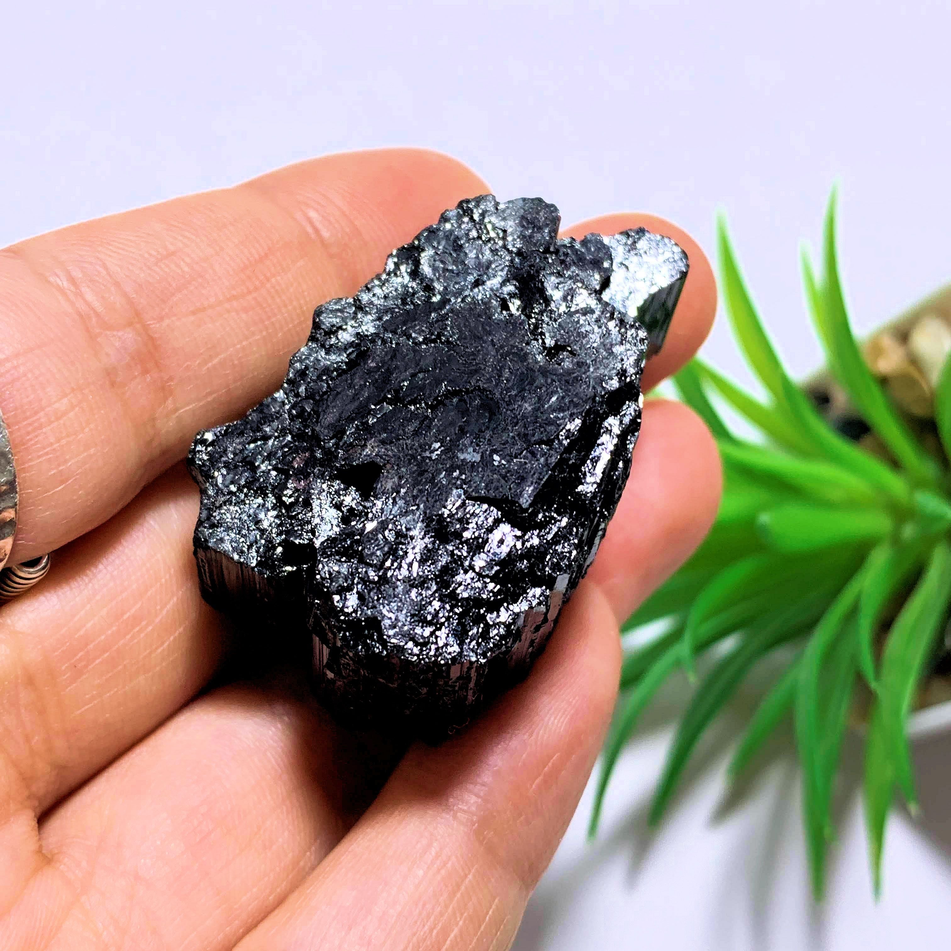 Black Tourmaline Natural Chunk ~Locality Brazil - Earth Family Crystals