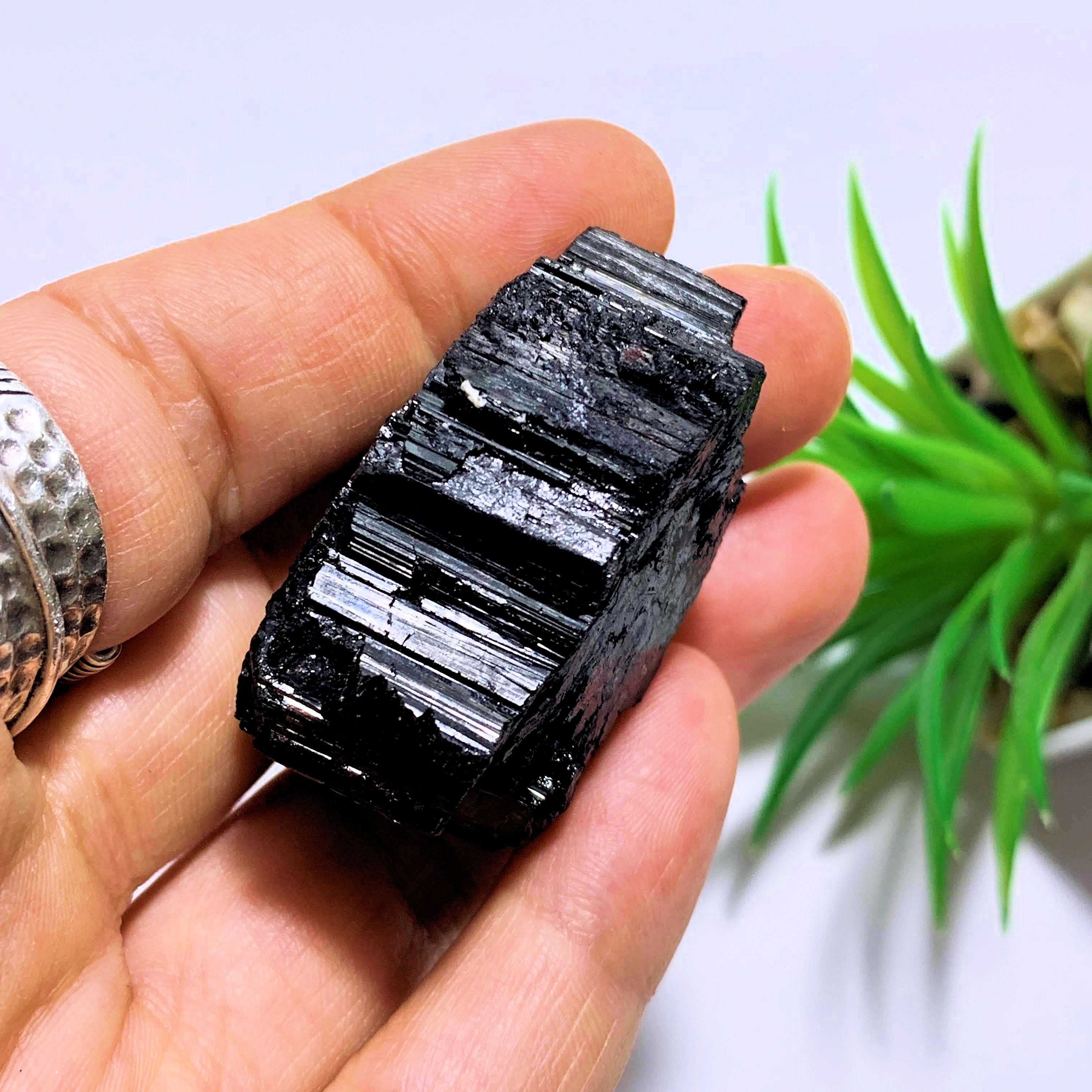 Black Tourmaline Natural Chunk ~Locality Brazil - Earth Family Crystals