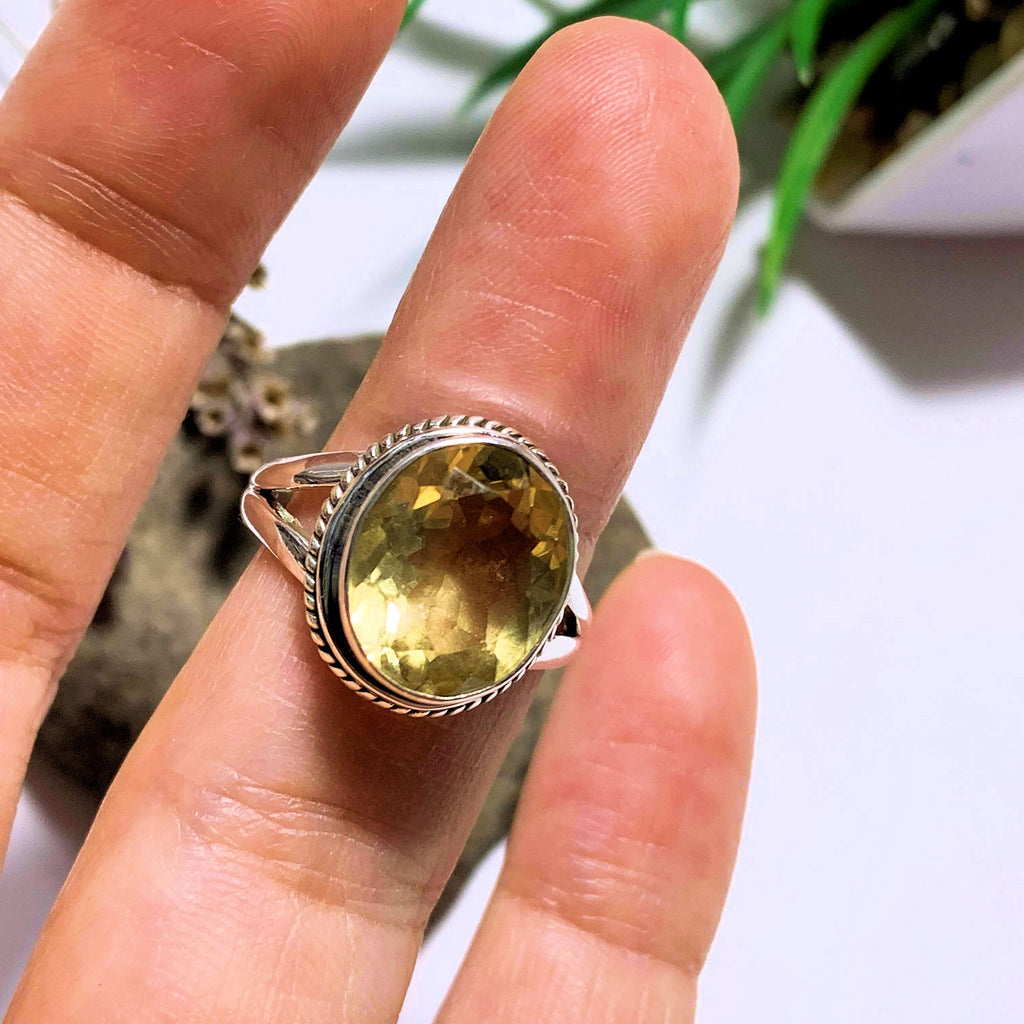 Citrine Faceted Ring in Sterling Silver (Size 7) - Earth Family Crystals