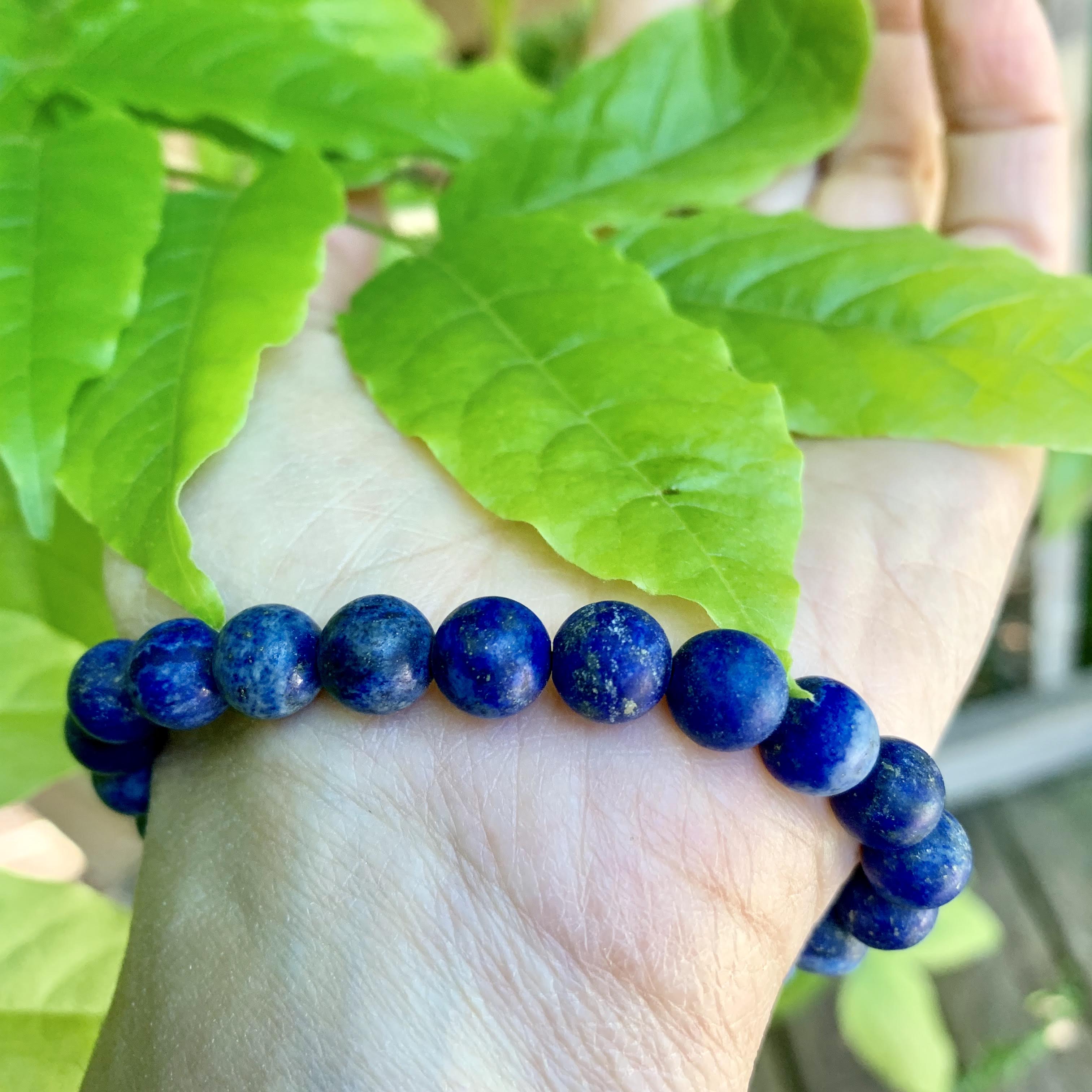 Unpolished Lapis Lazuli Bracelet on Adjustable Cotton Cord - Earth Family Crystals