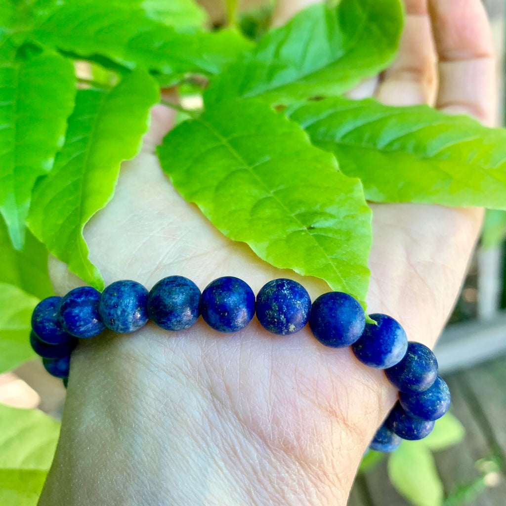 Unpolished Lapis Lazuli Bracelet on Adjustable Cotton Cord - Earth Family Crystals