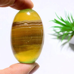 Uplifting Golden Fluorite Egg Specimen #1 - Earth Family Crystals