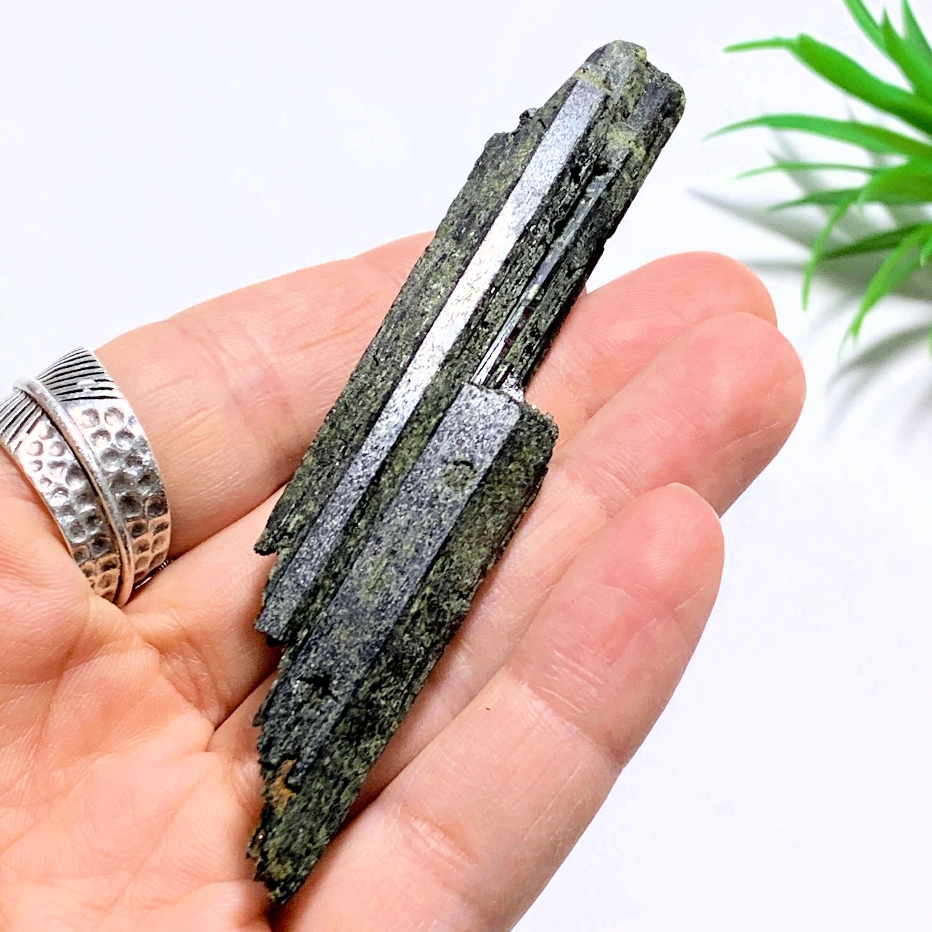 Deep Forest Green Epidote Point Natural Specimen~Locality Namibia - Earth Family Crystals